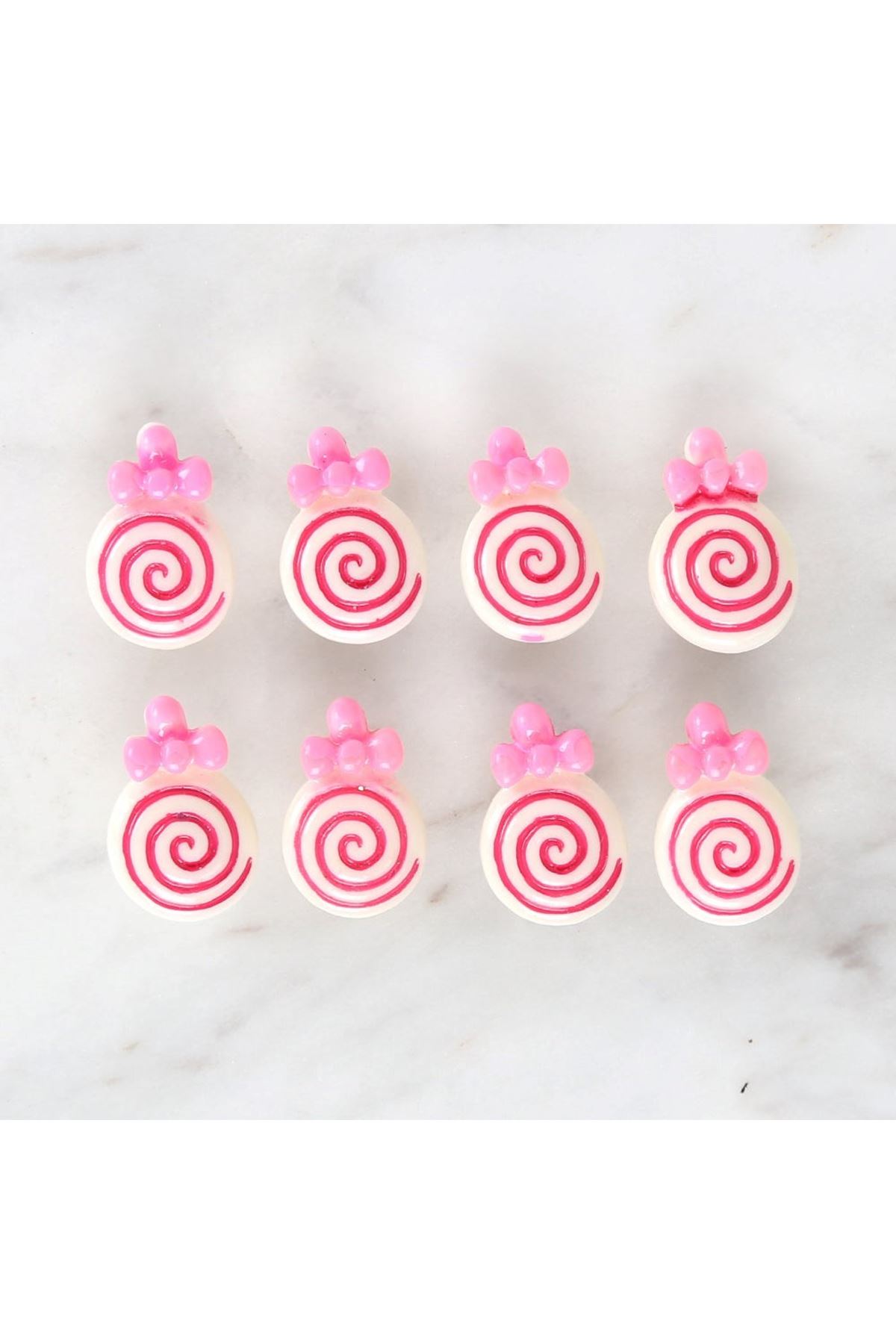 Loren Crafts Pembe 8'li Düğme - 3028