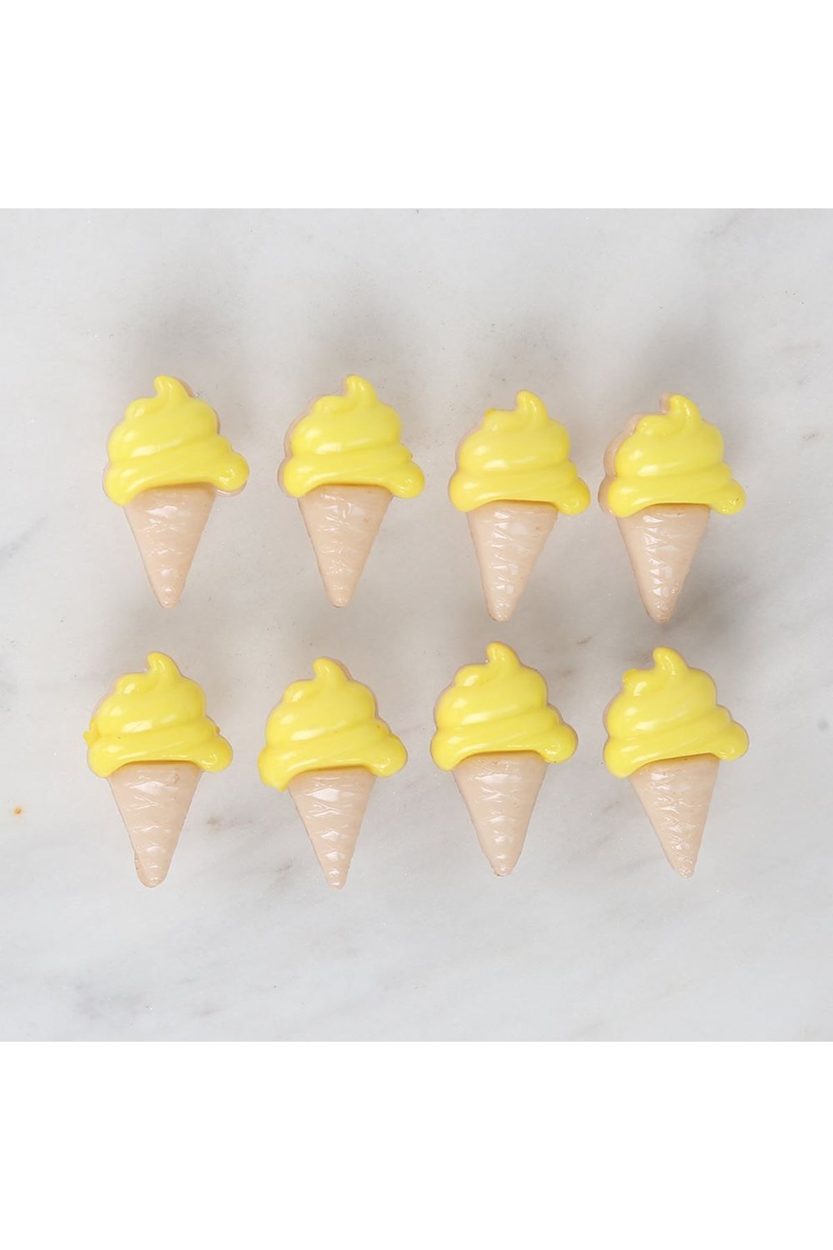 Loren Crafts Sarı 8'li Düğme - 3072