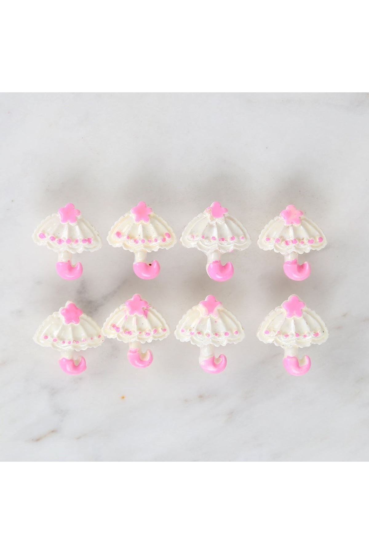 Loren Crafts Pembe 8'li Düğme - 3008