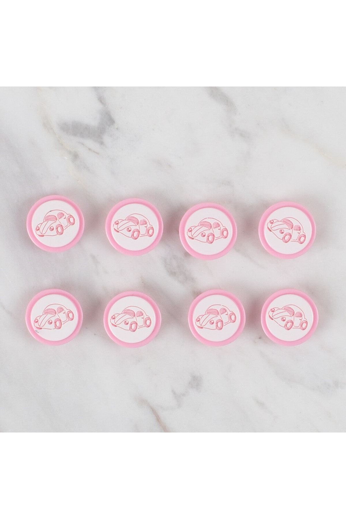 Loren Crafts 8 li Pembe Düğme - 398