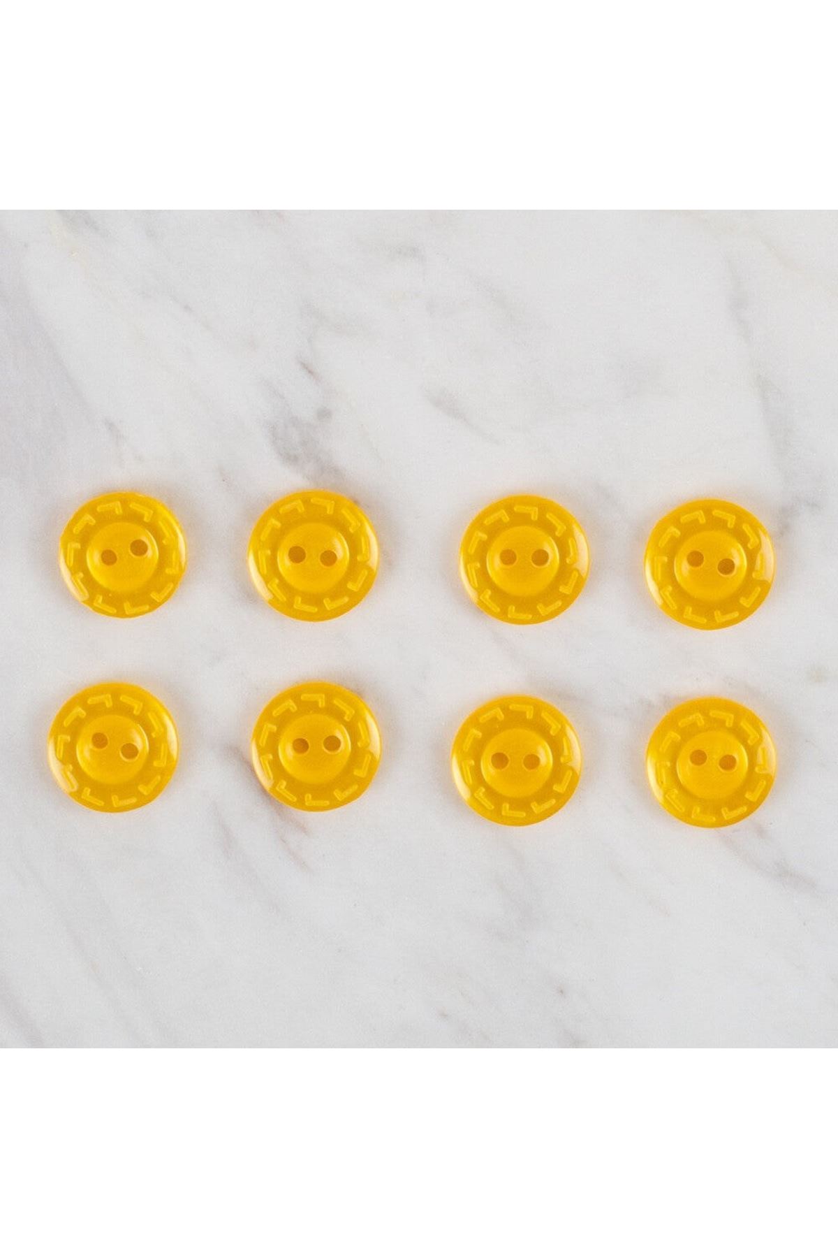 Loren Crafts 8 li Sarı Düğme - 193