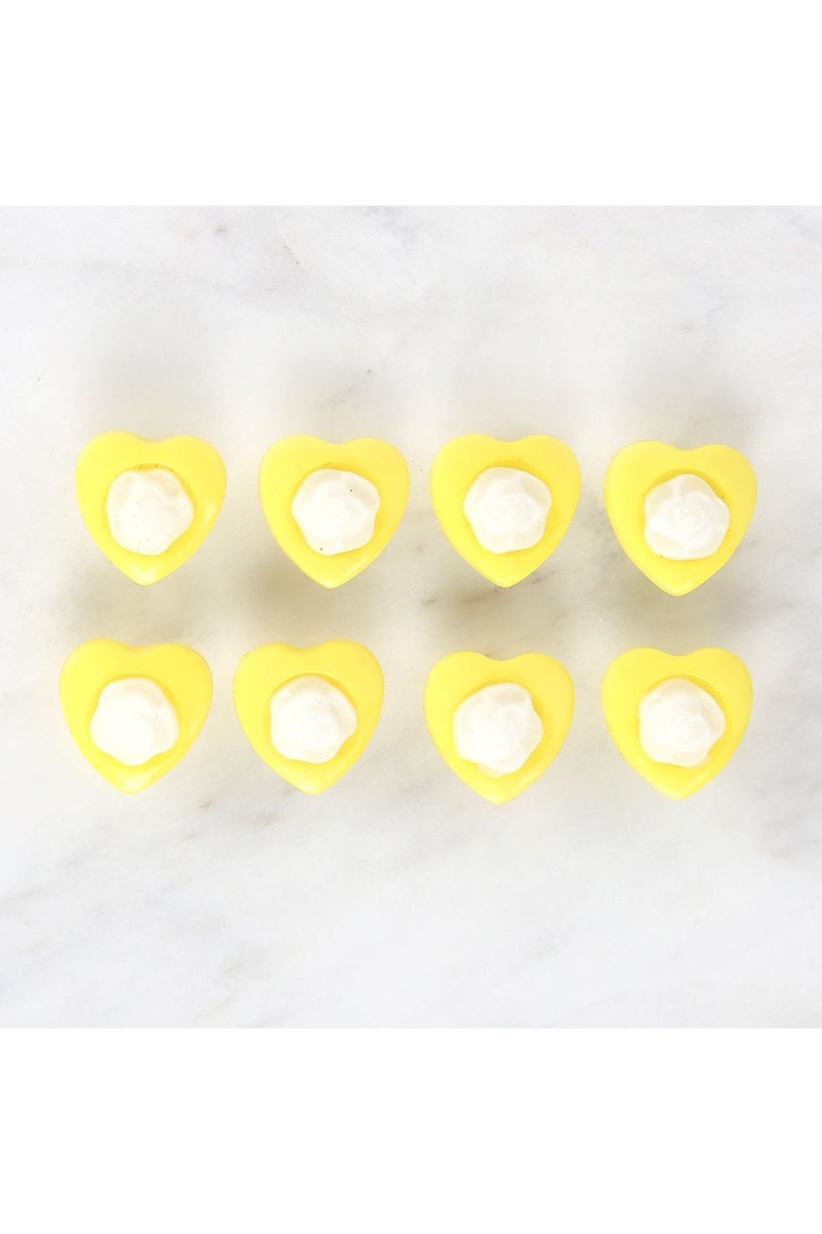 Loren Crafts Sarı 8'li Düğme - 3049