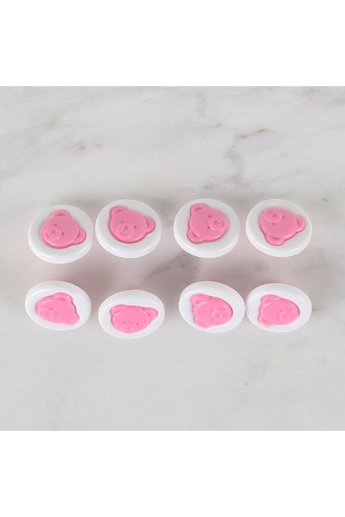 Loren Crafts 8 li Pembe Düğme - 625