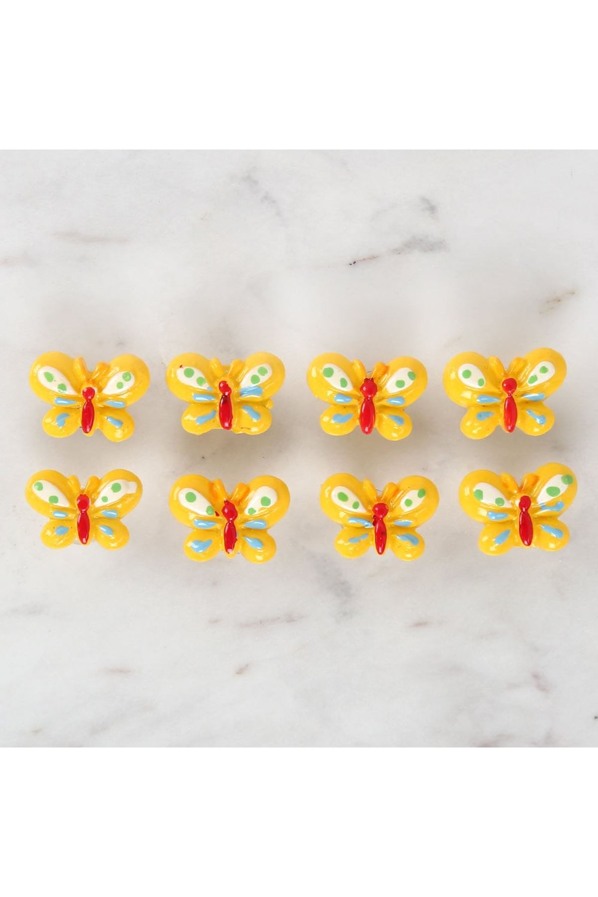 Loren Crafts Sarı 8'li Düğme - 3020