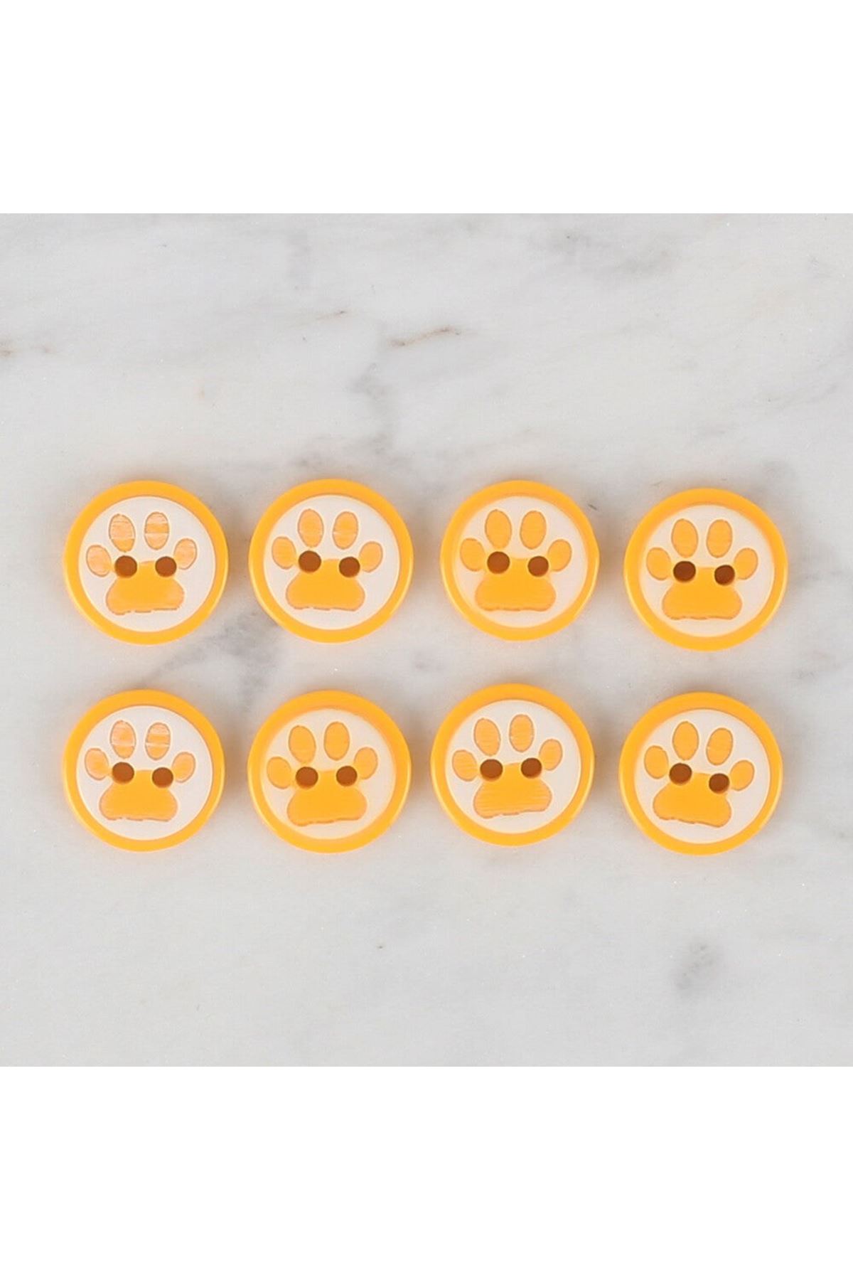 Loren Crafts 8 li Sarı Pati Düğme - 613