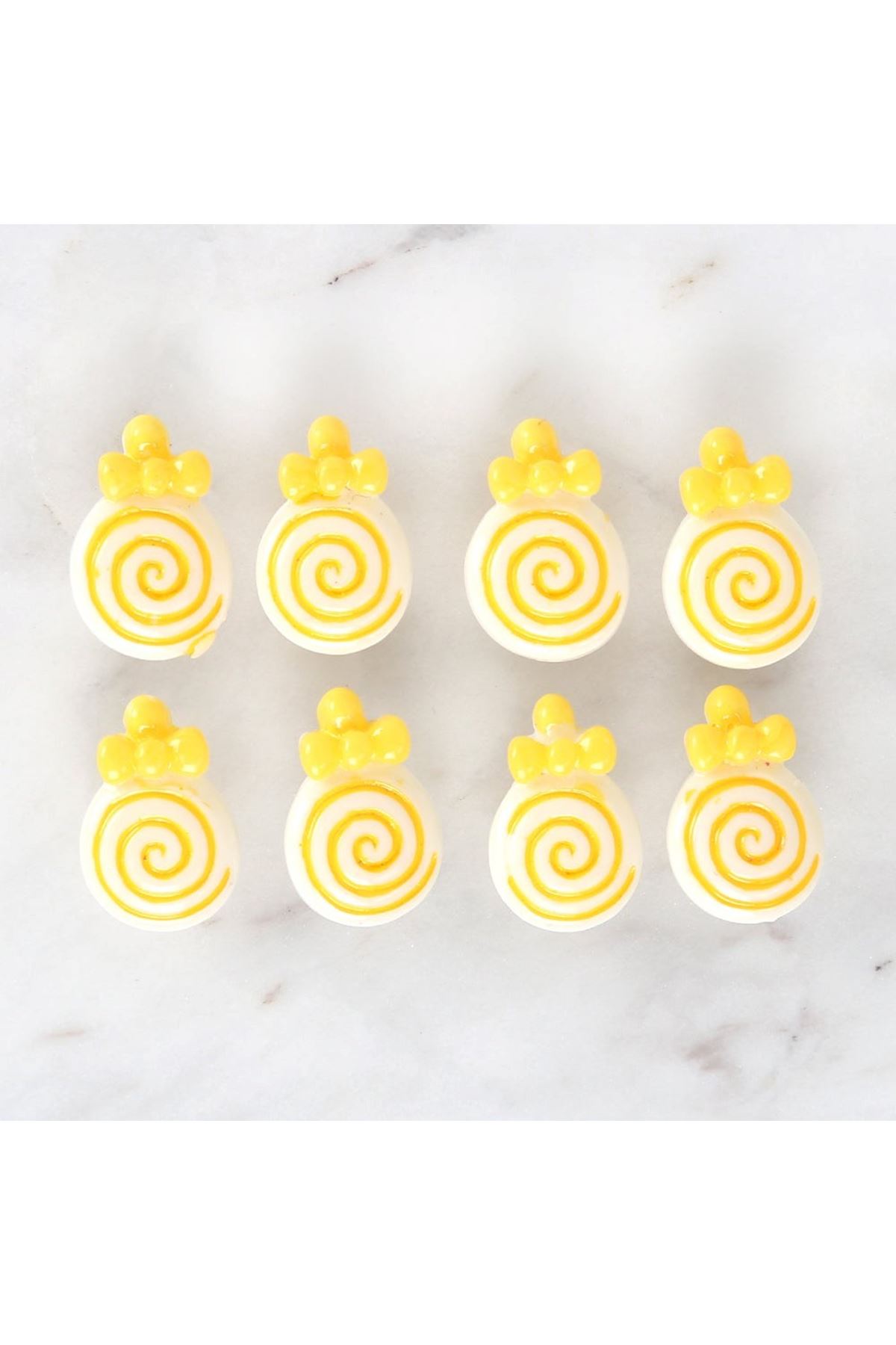 Loren Crafts Sarı 8'li Düğme - 3027