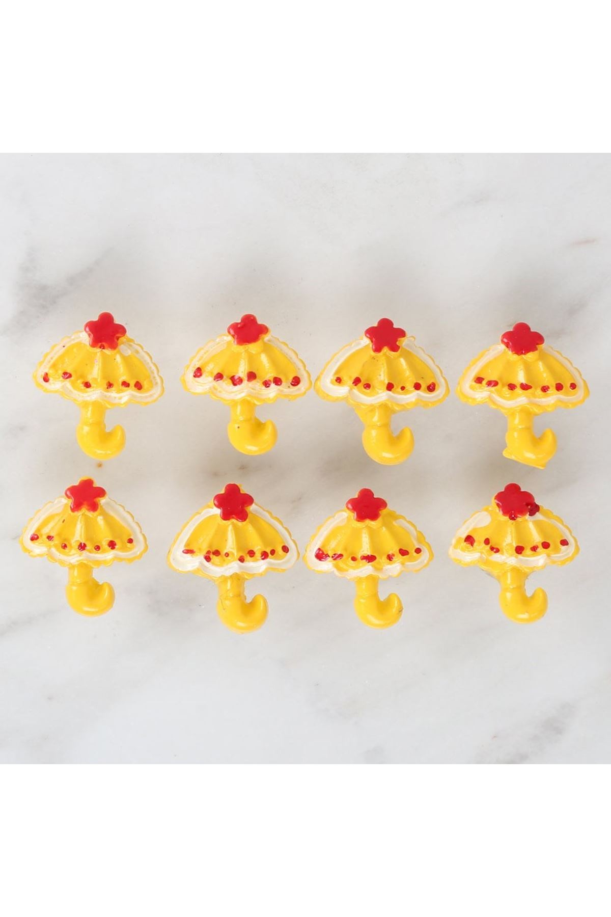 Loren Crafts Sarı 8'li Düğme - 3009