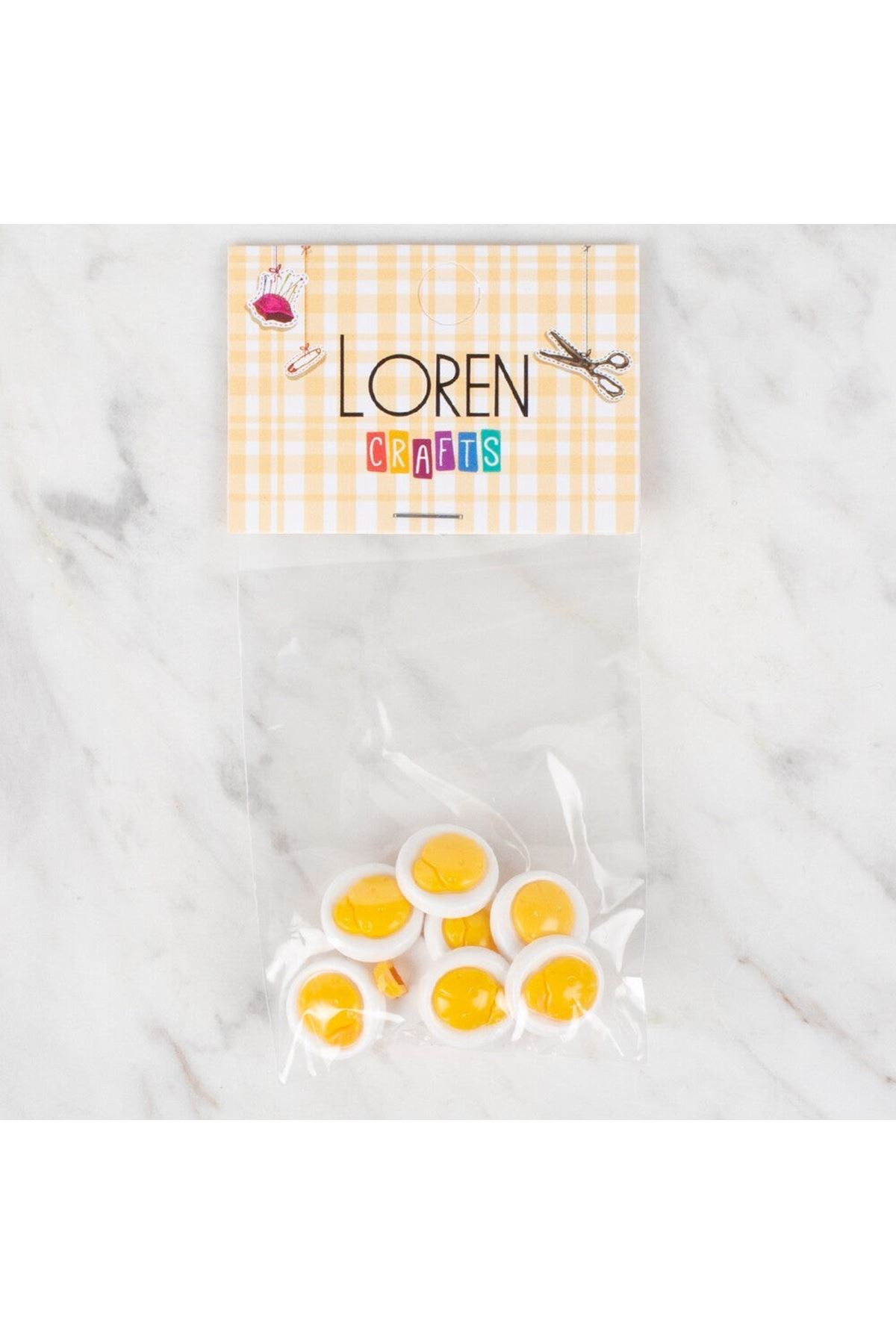 Loren Crafts 8 li Sarı Uğur Böceği Düğme - 642