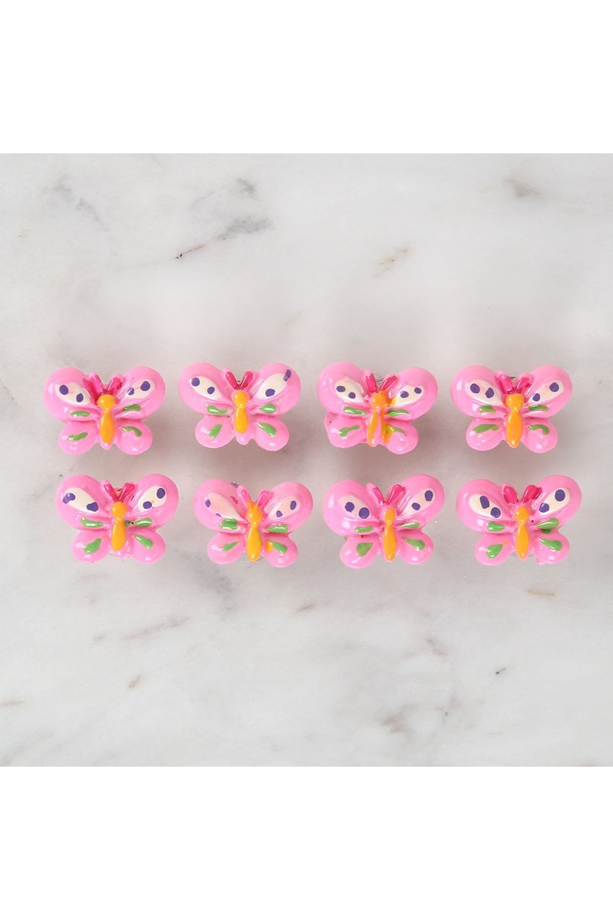 Loren Crafts Pembe 8'li Düğme - 3022