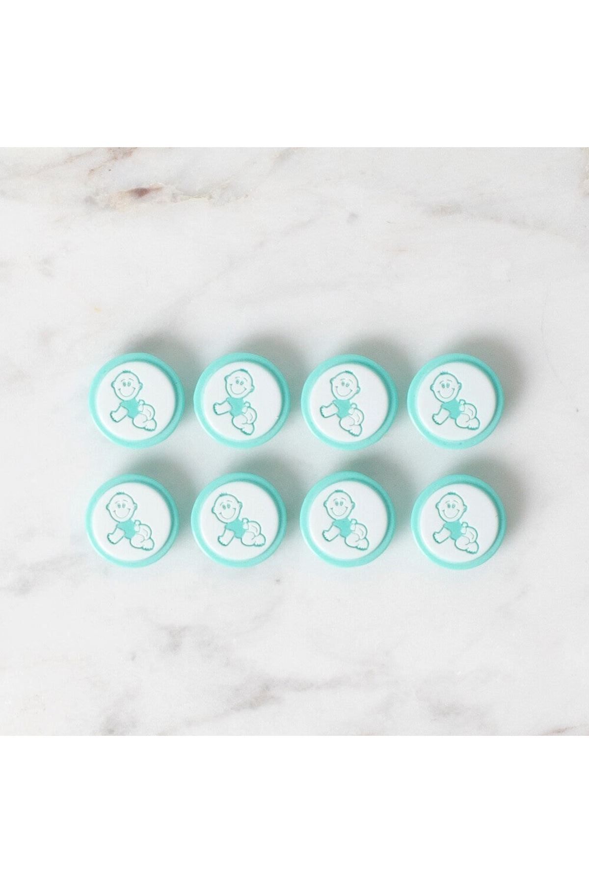 Loren Crafts 8 li Yeşil Bebe Düğme - 372