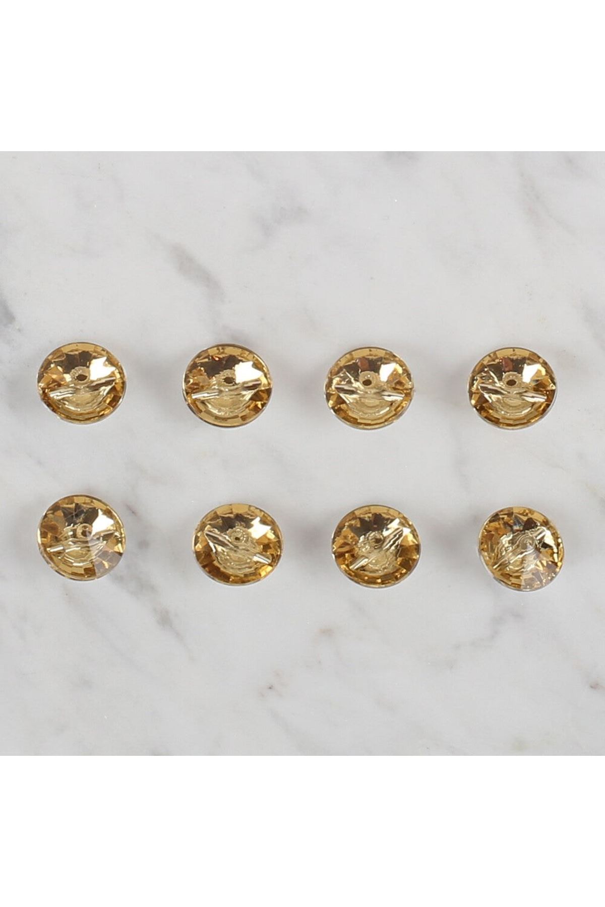 Loren Crafts altın sarısı 8 li düğme - 207