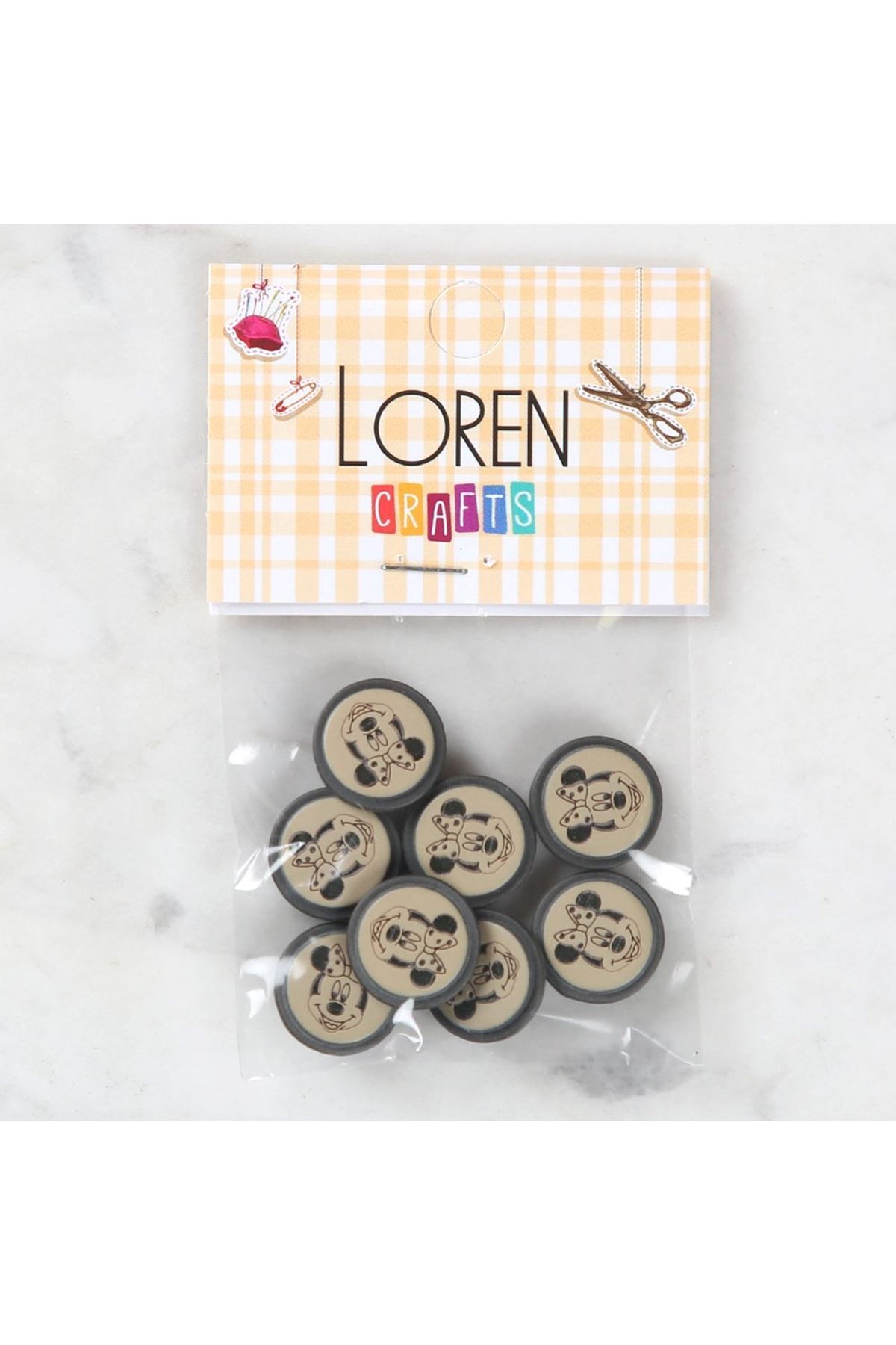 Loren Crafts 8 li Şeffaf Mavi Ayak Düğme - 272