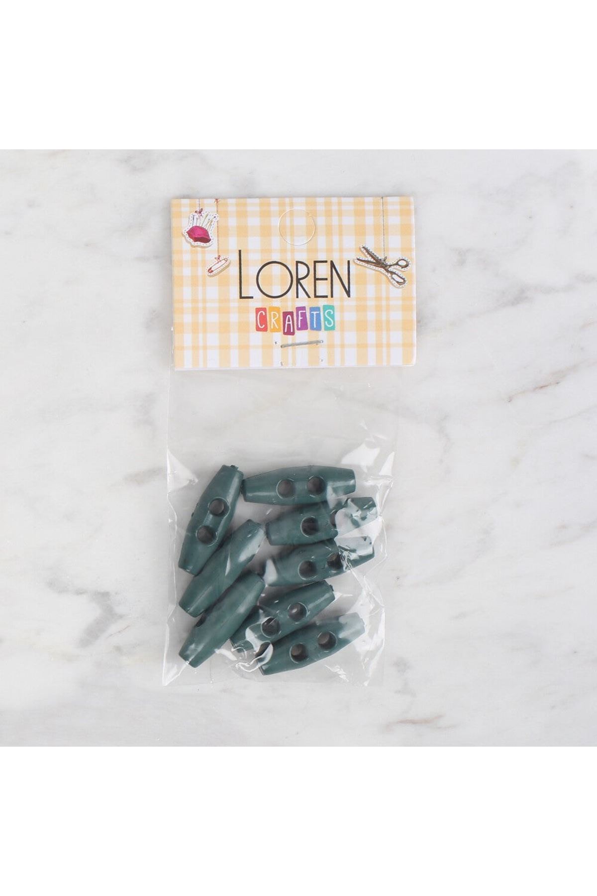 Loren Crafts 8 li yeşil çoban düğme - 102
