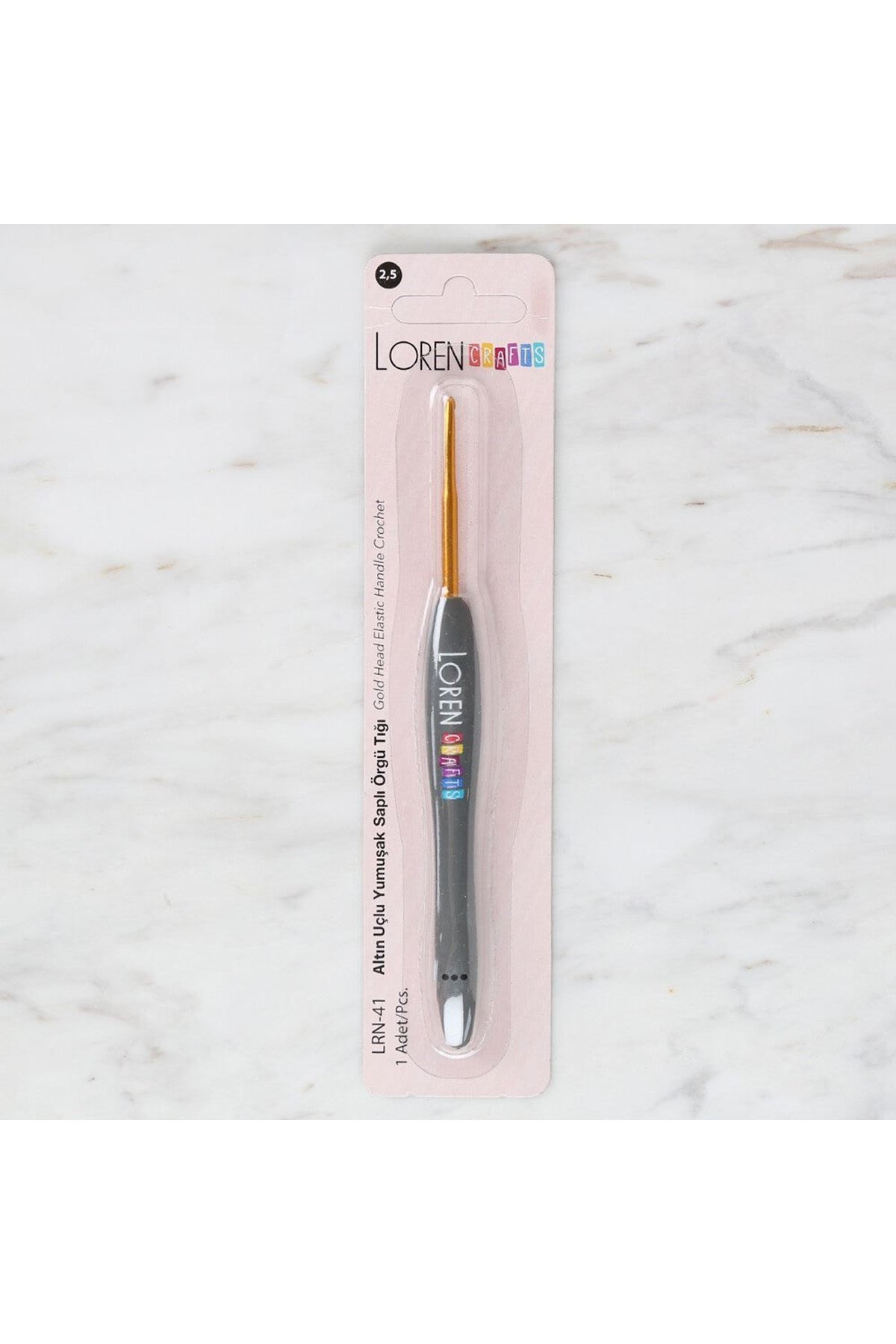 Loren Crafts Altın Uçlu Yumuşak Saplı Yün Tığ LRN
