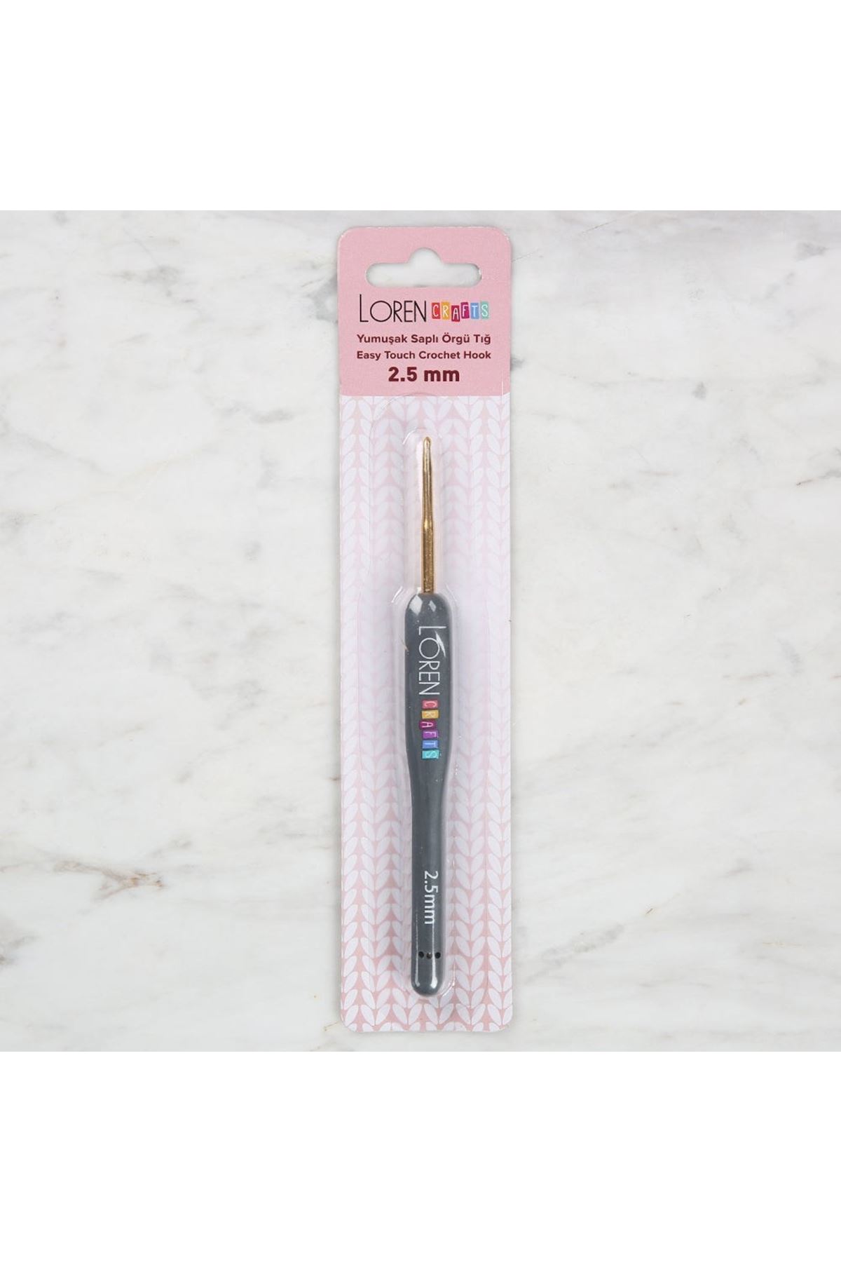 Loren Crafts Altın Uçlu Yumuşak Saplı Yün Tığ LRN