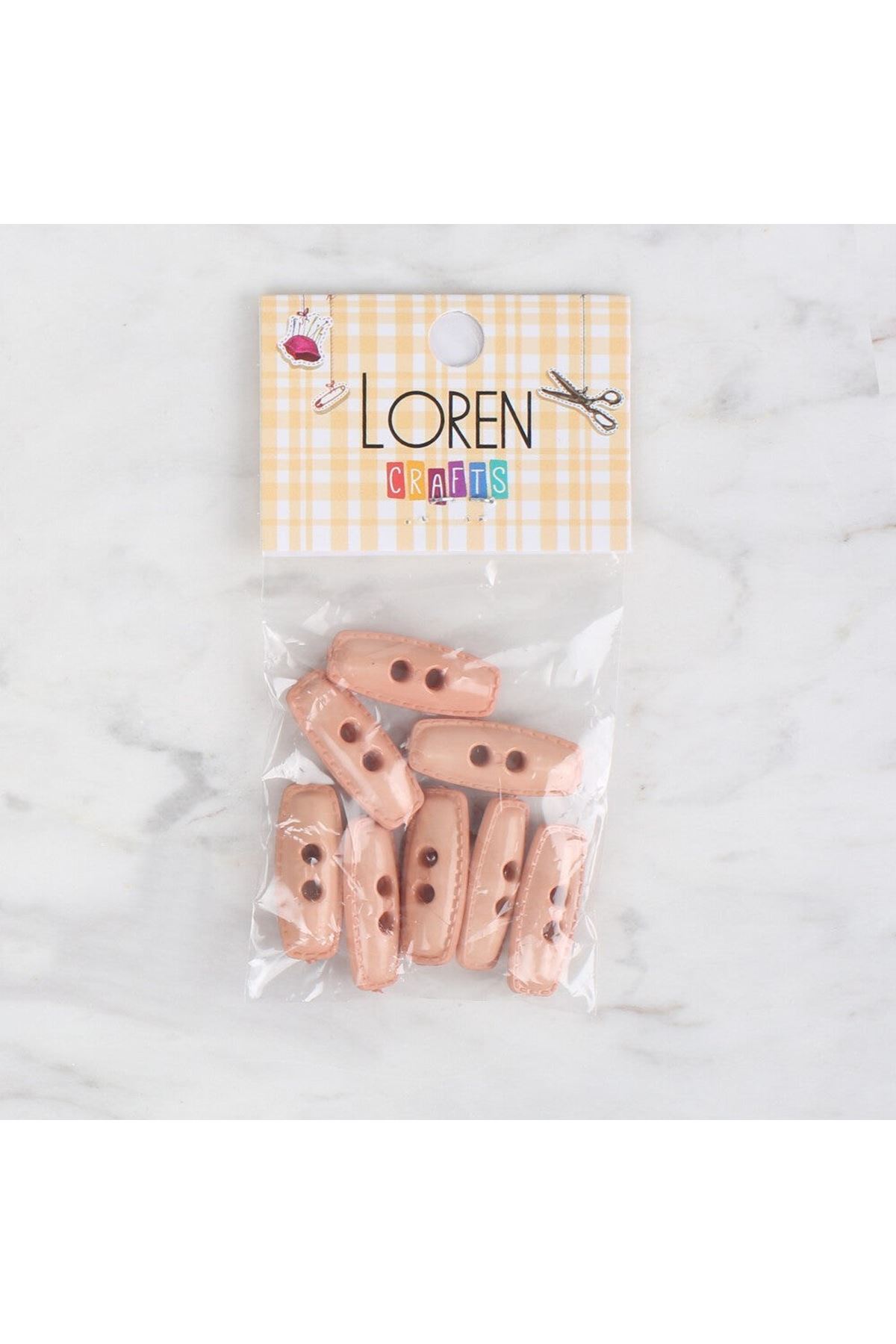 Loren Crafts 8 li Somon Çoban Düğme - 083