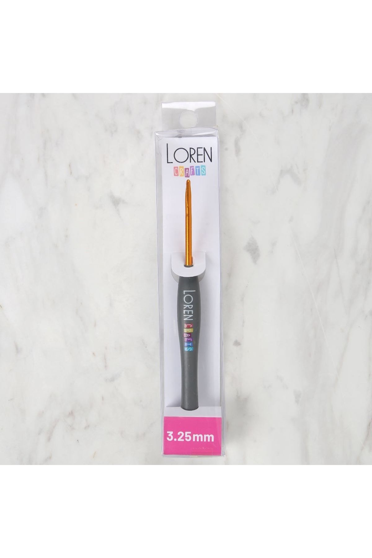 LOREN ALTIN UÇLU YUMUŞAK SAPLI ÖRGÜ TIĞI LRN-041 3