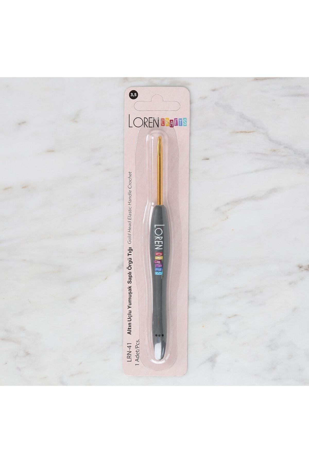 Loren Crafts Altın Uçlu Yumuşak Saplı Yün Tığ LRN