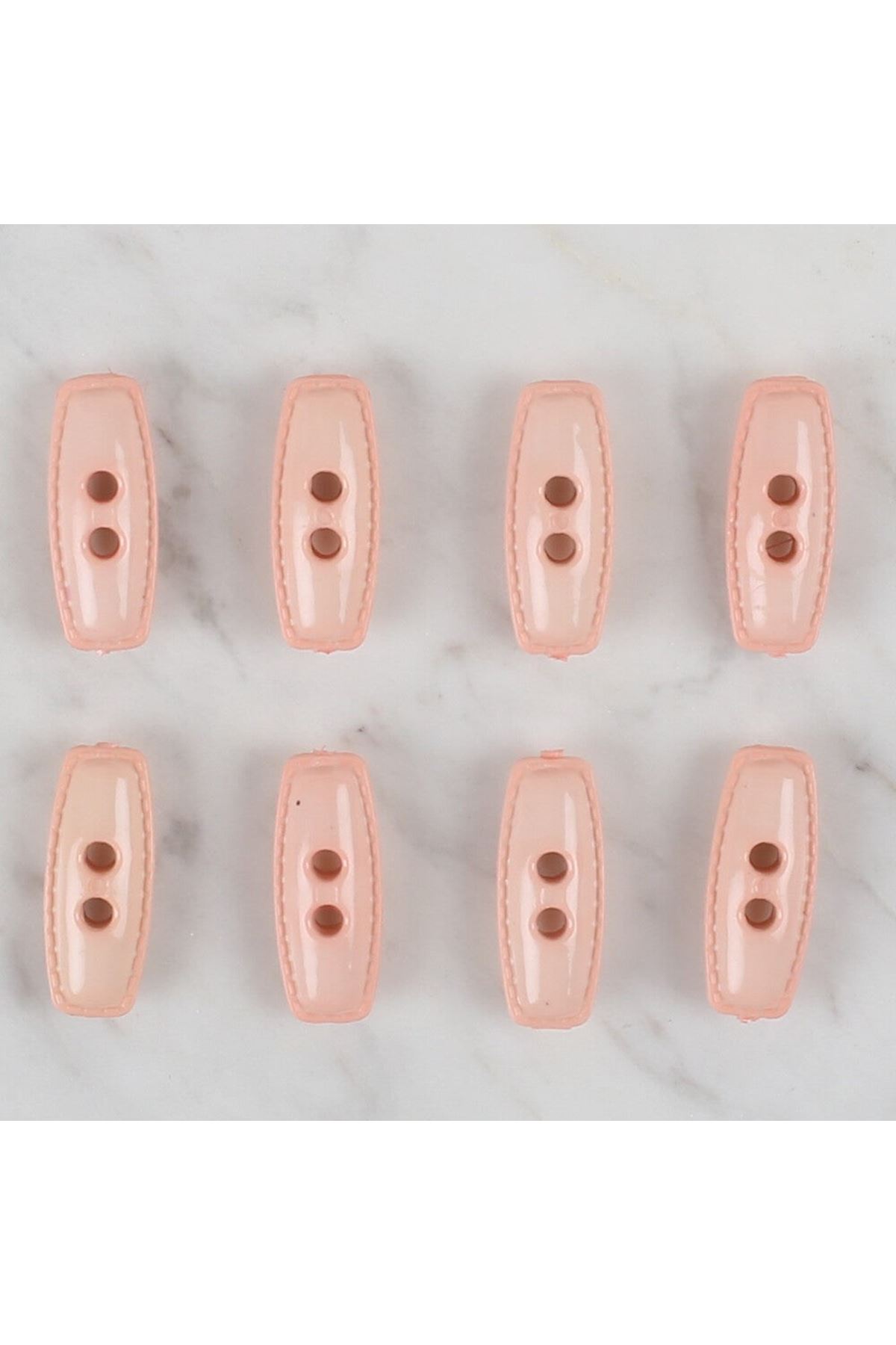 Loren Crafts açık pembe 8 li çoban düğmesi - 80