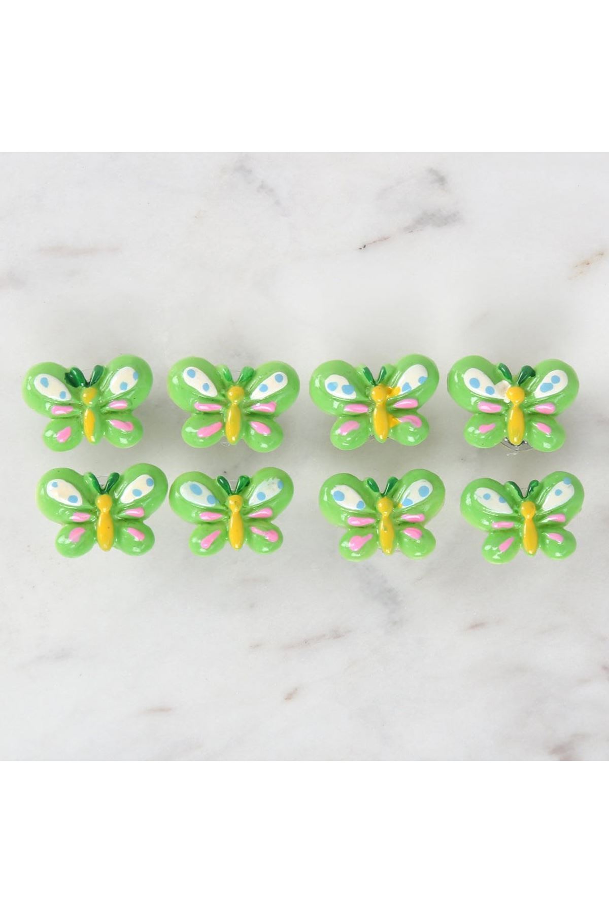 Loren Crafts Yeşil 8'li Düğme - 3019