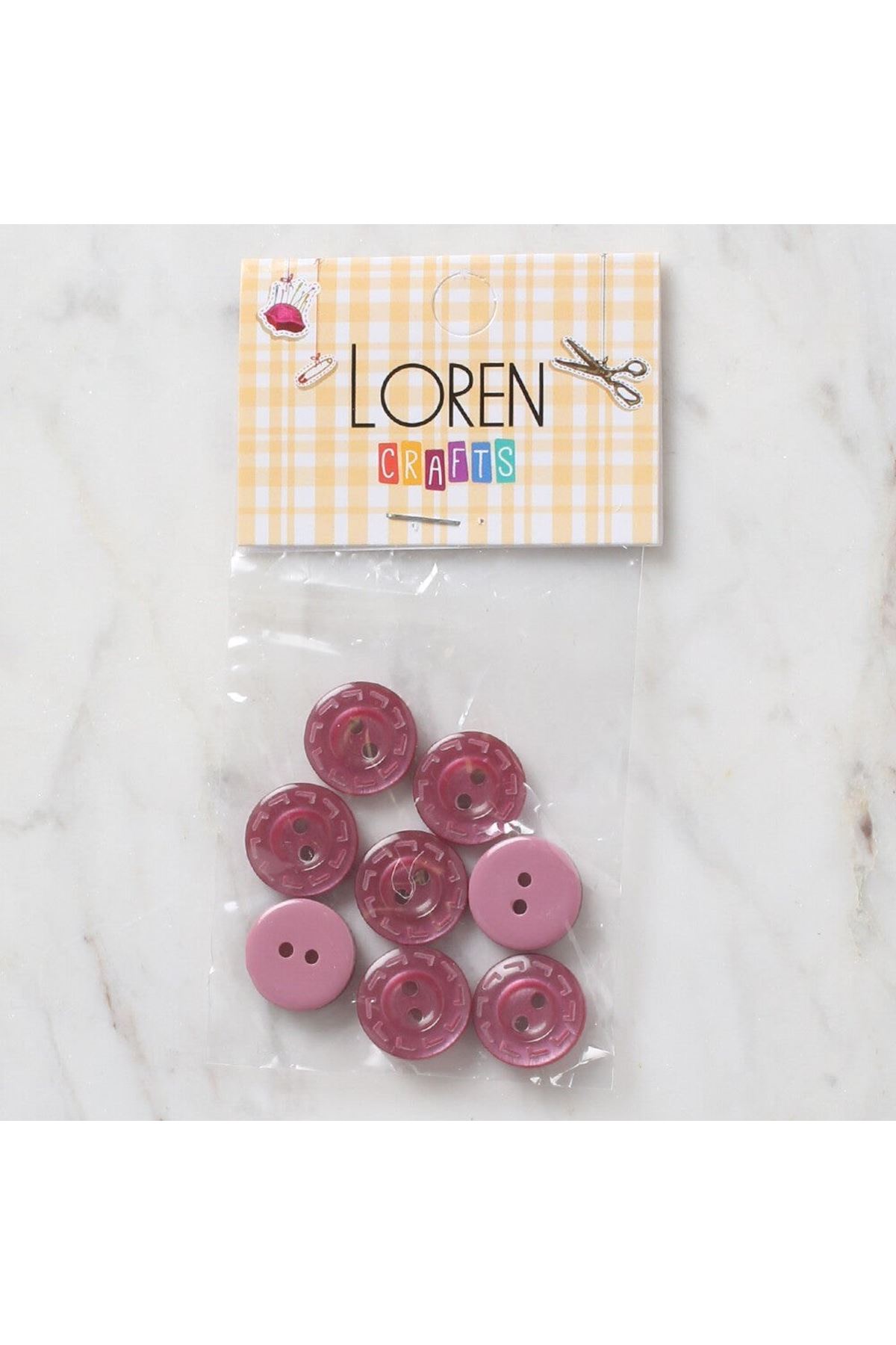 Loren Crafts 8 li Vişne Çürüğü Düğme - 190