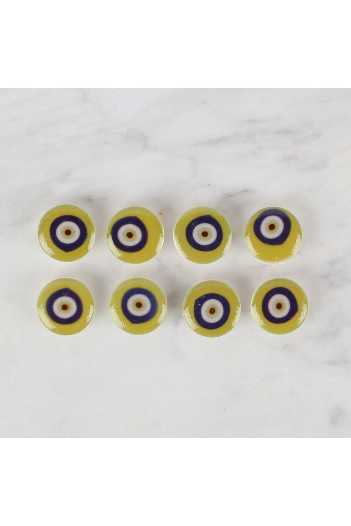 Loren Crafts 8 li Yeşil Nazar Boncuğu Düğme - 691