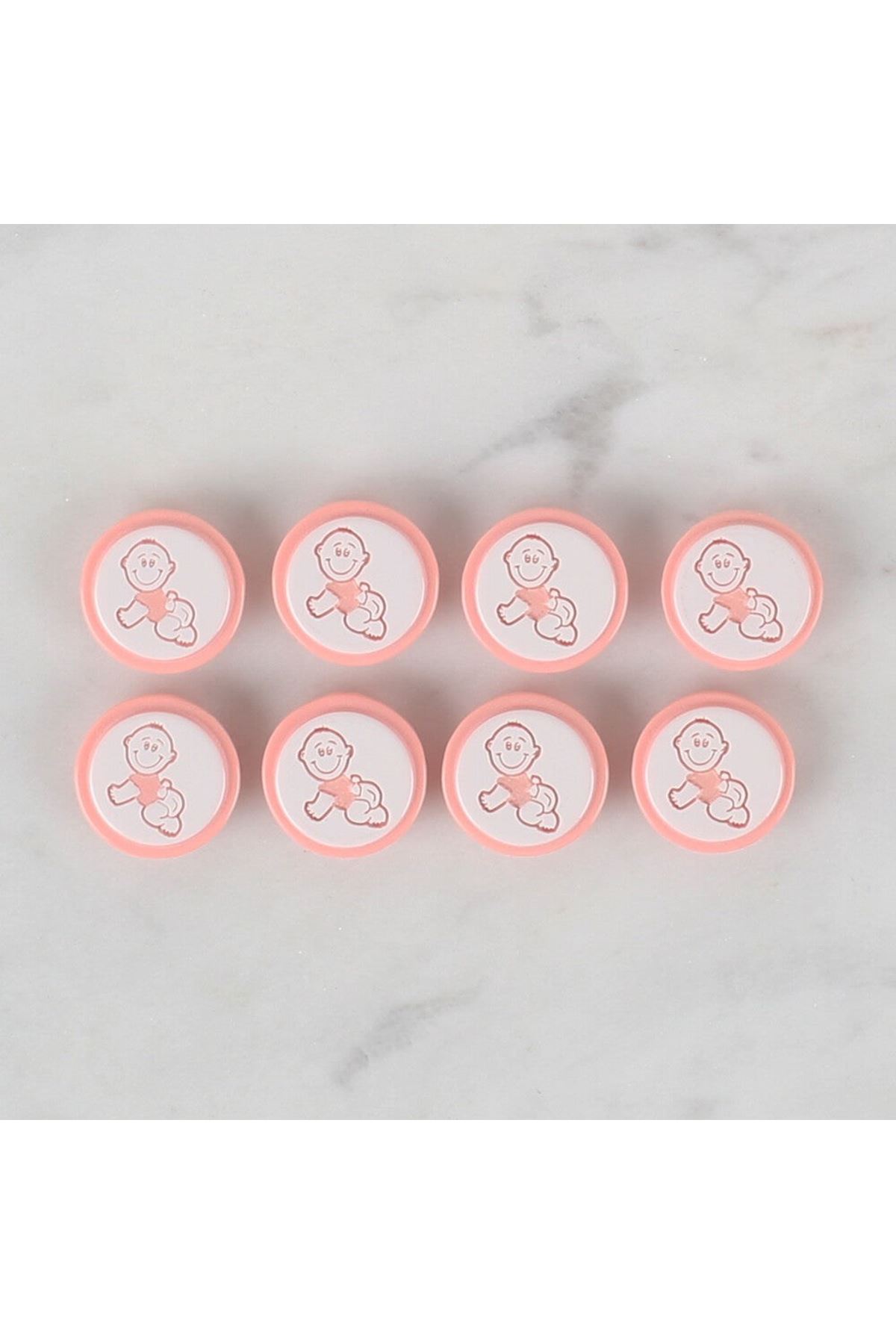 Loren Crafts 8 li Yavruağzı Bebe Düğme - 377