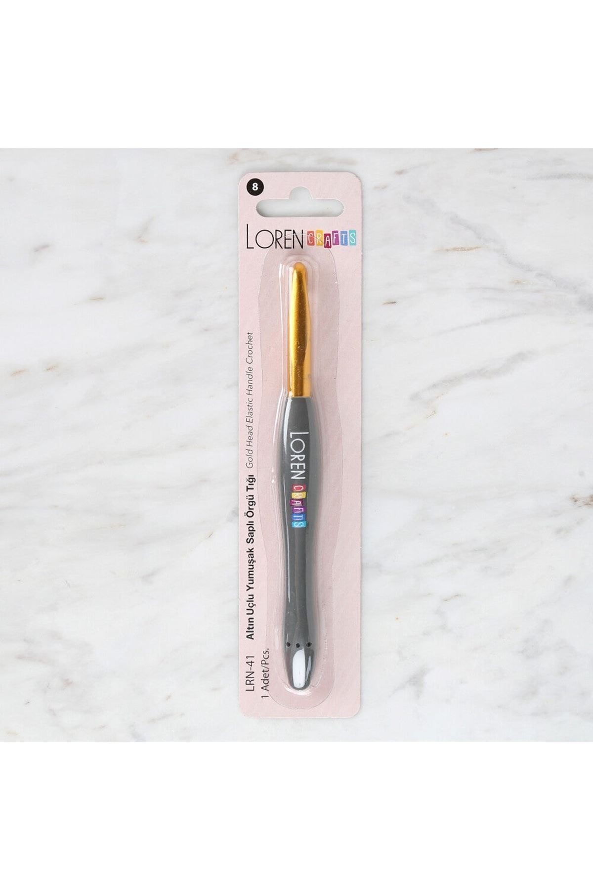 Loren Crafts Altın Uçlu Yumuşak Saplı Yün Tığ LRN