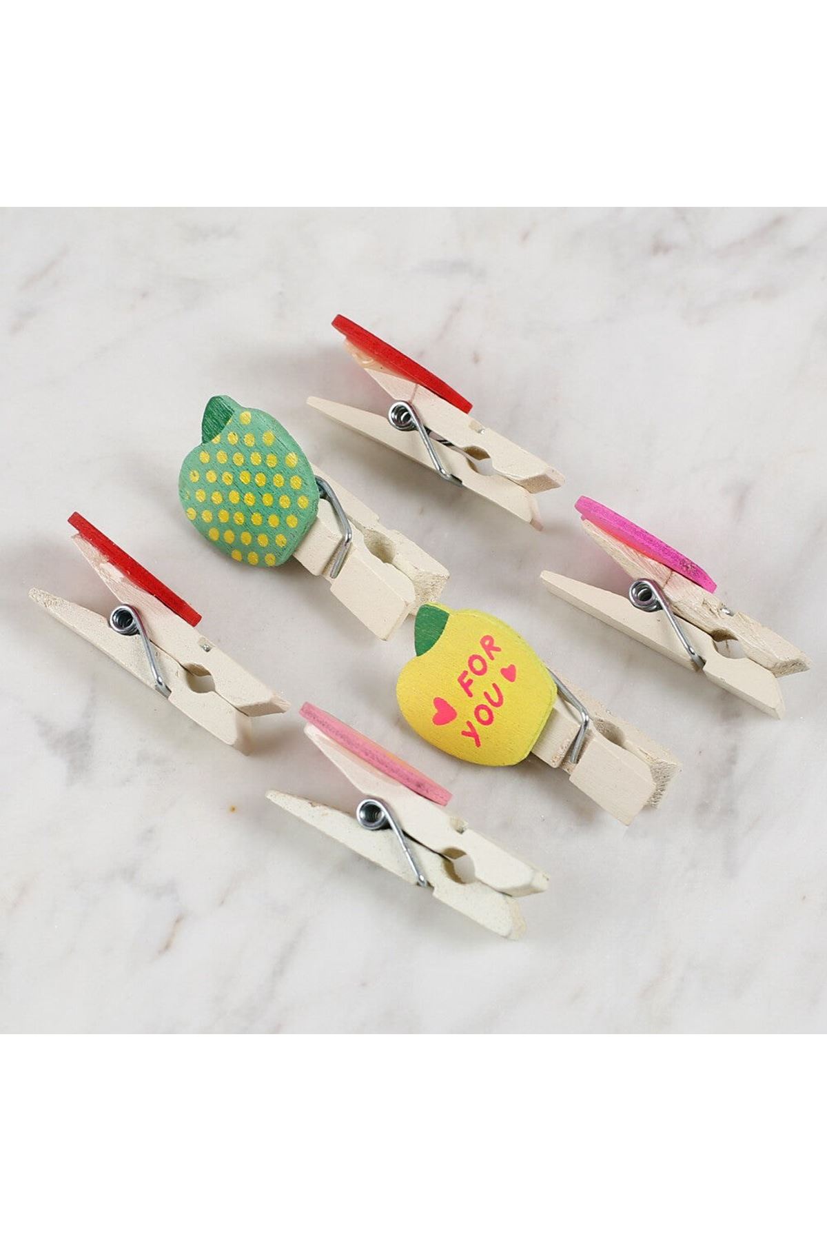 Loren Dekoratif Elma Desenli Mandal 6'lı