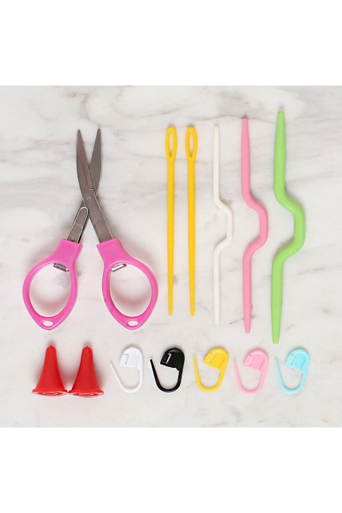 Loren Çantalı Tığ ve Örgü Aksesuarları Seti