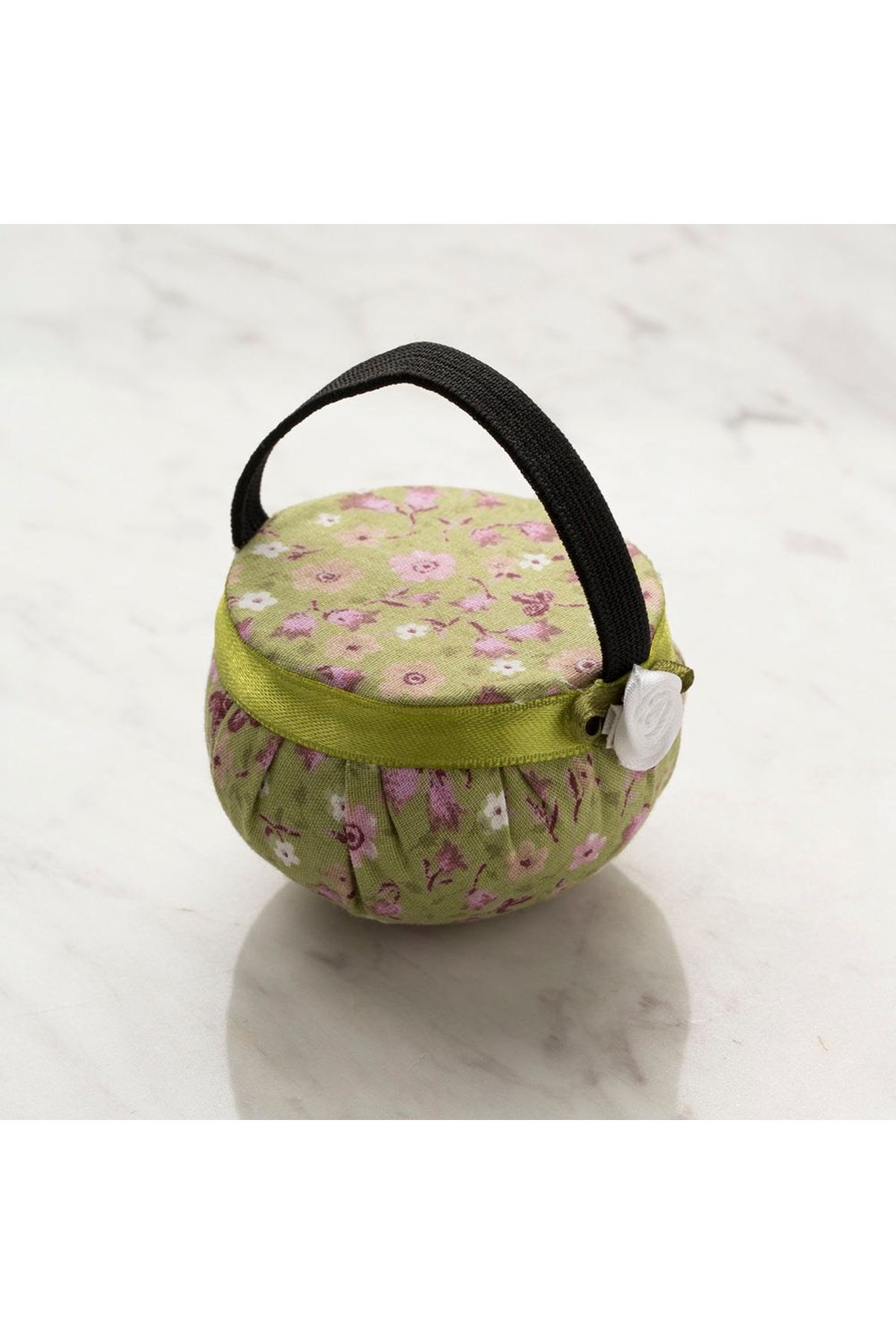 Loren Kola Takılabilir Yeşil Çiçekli iğnedanlık