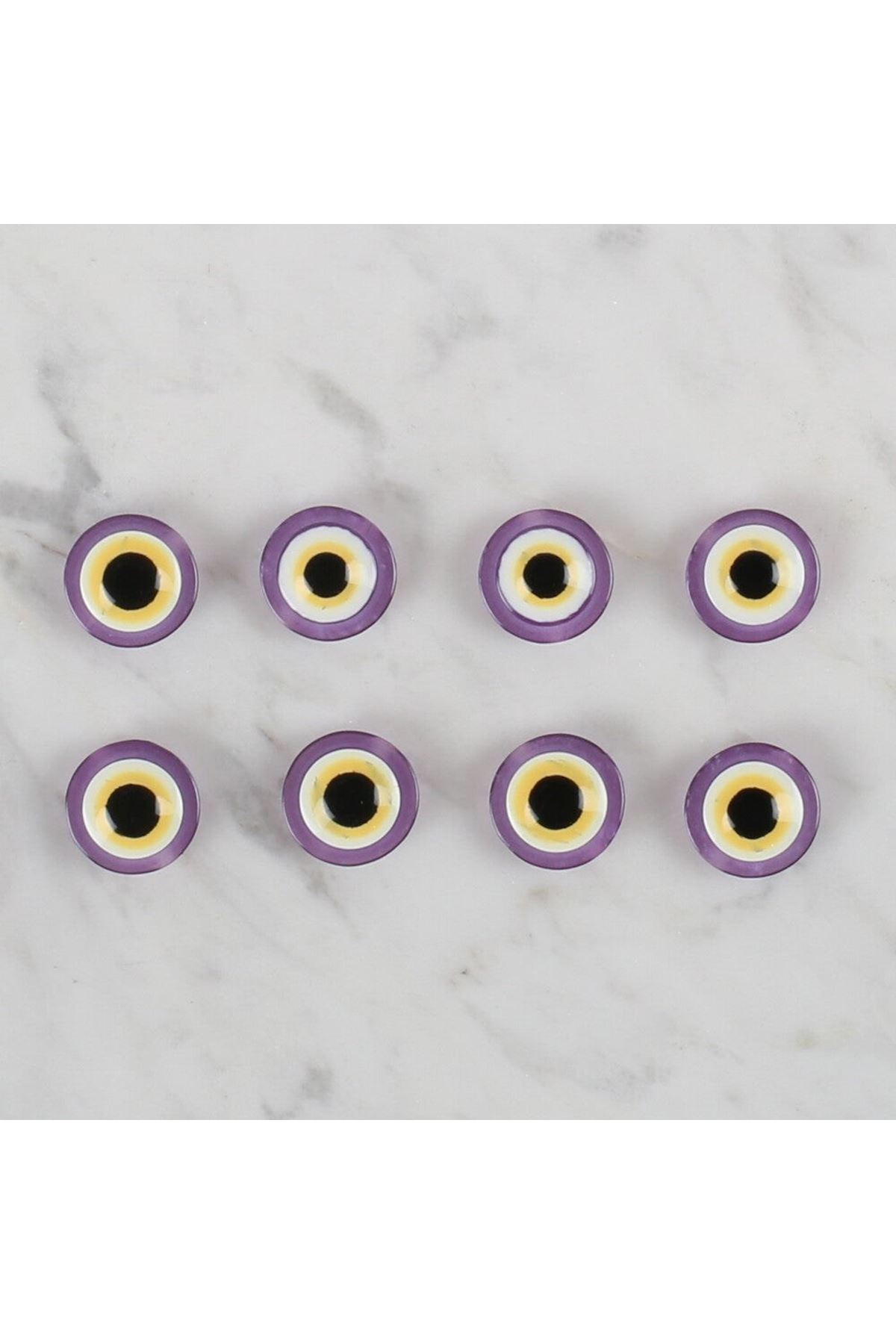 Loren Crafts mor 8 li nazar boncuğu düğme - 169