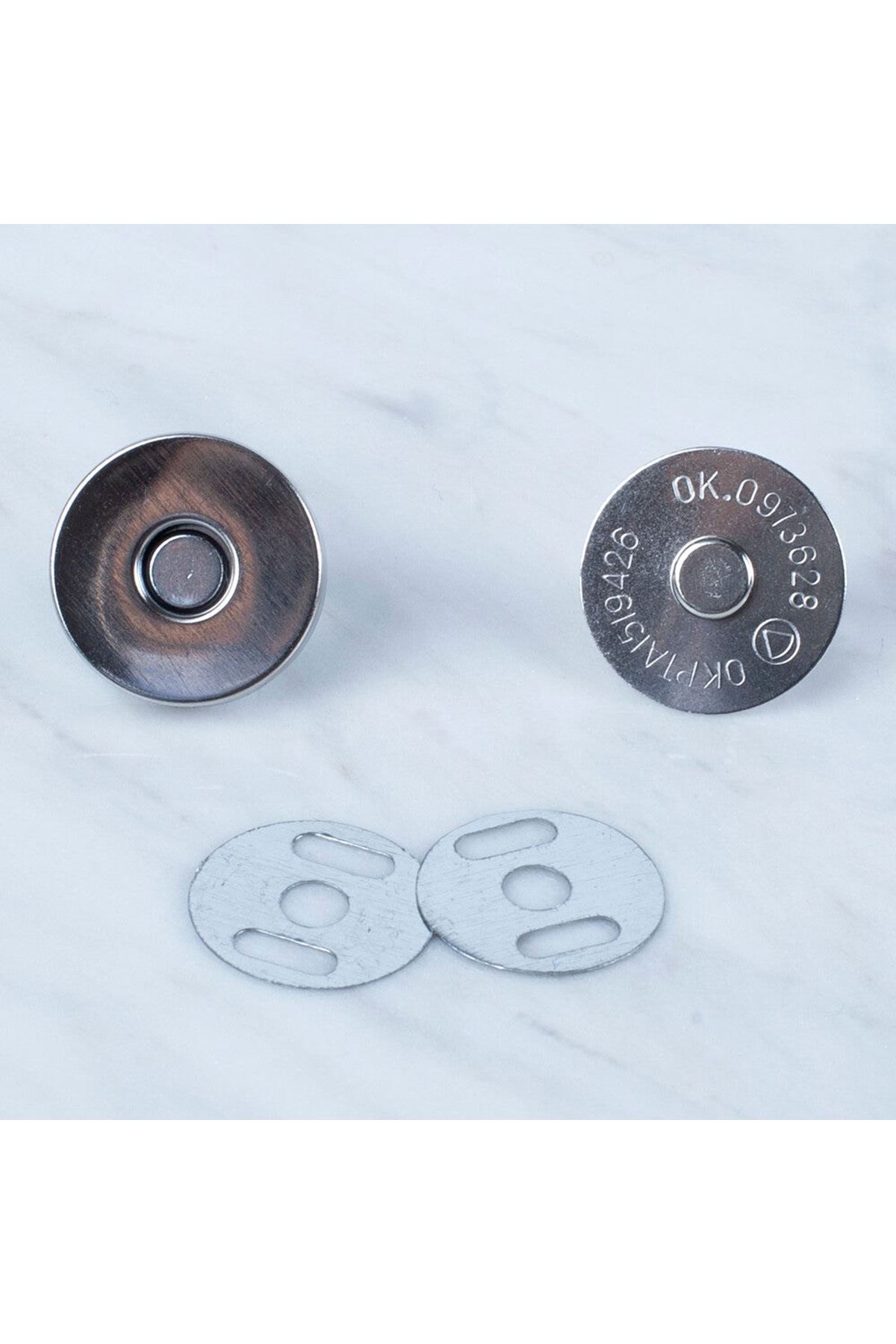 Loren Manyetik Gümüş Metal 5 li Çıt Çıt Set