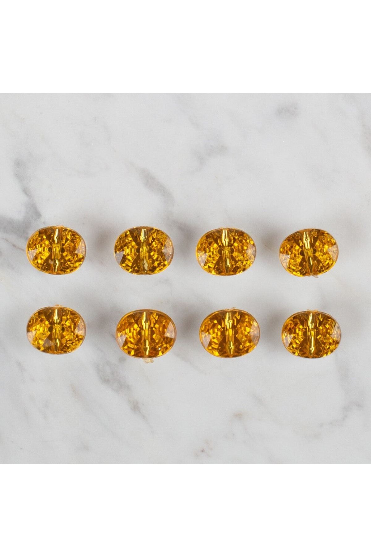 Loren Crafts hardal sarısı 8 li düğme - 242