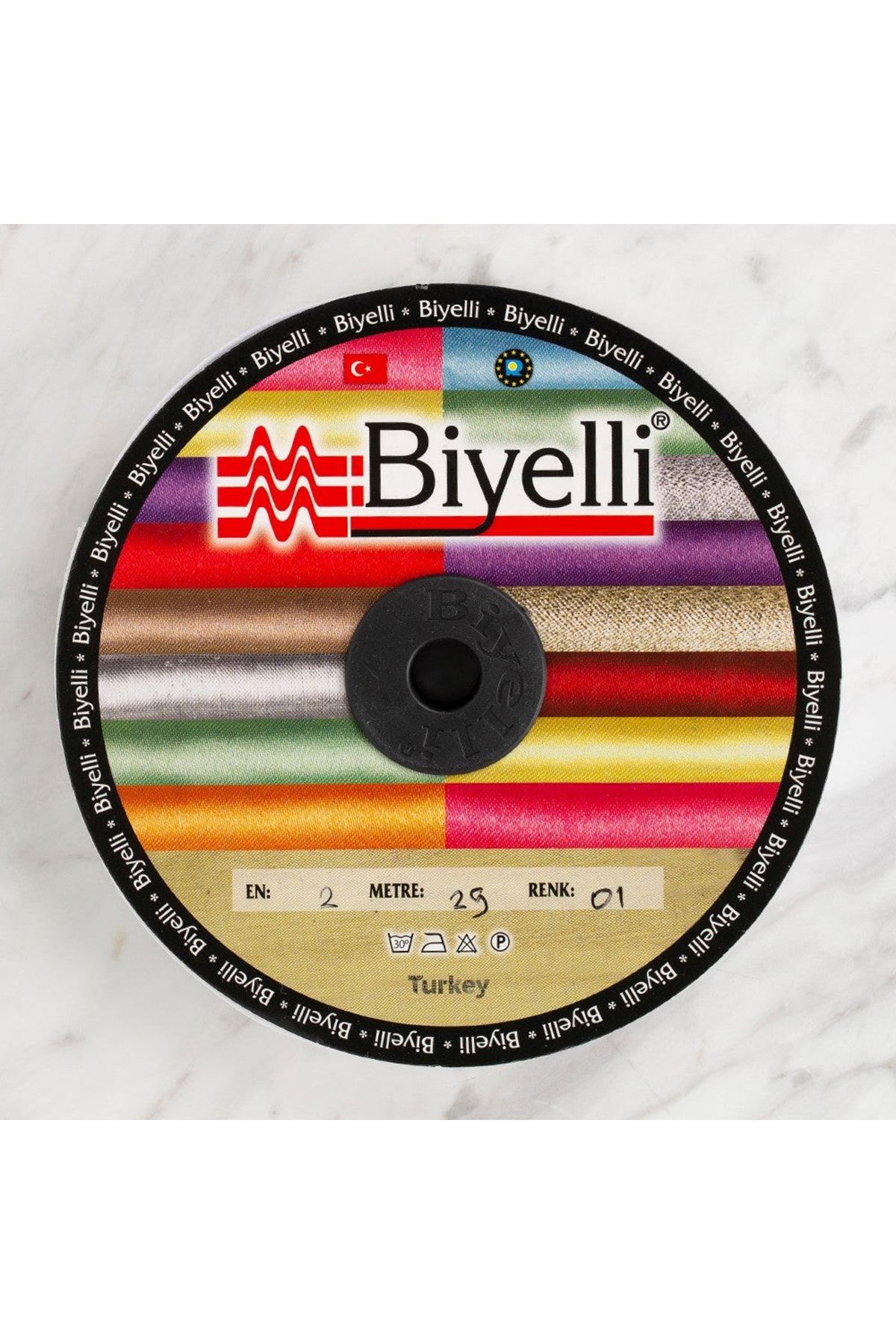 Loren Pamuk Beyaz Katlı Biye -1