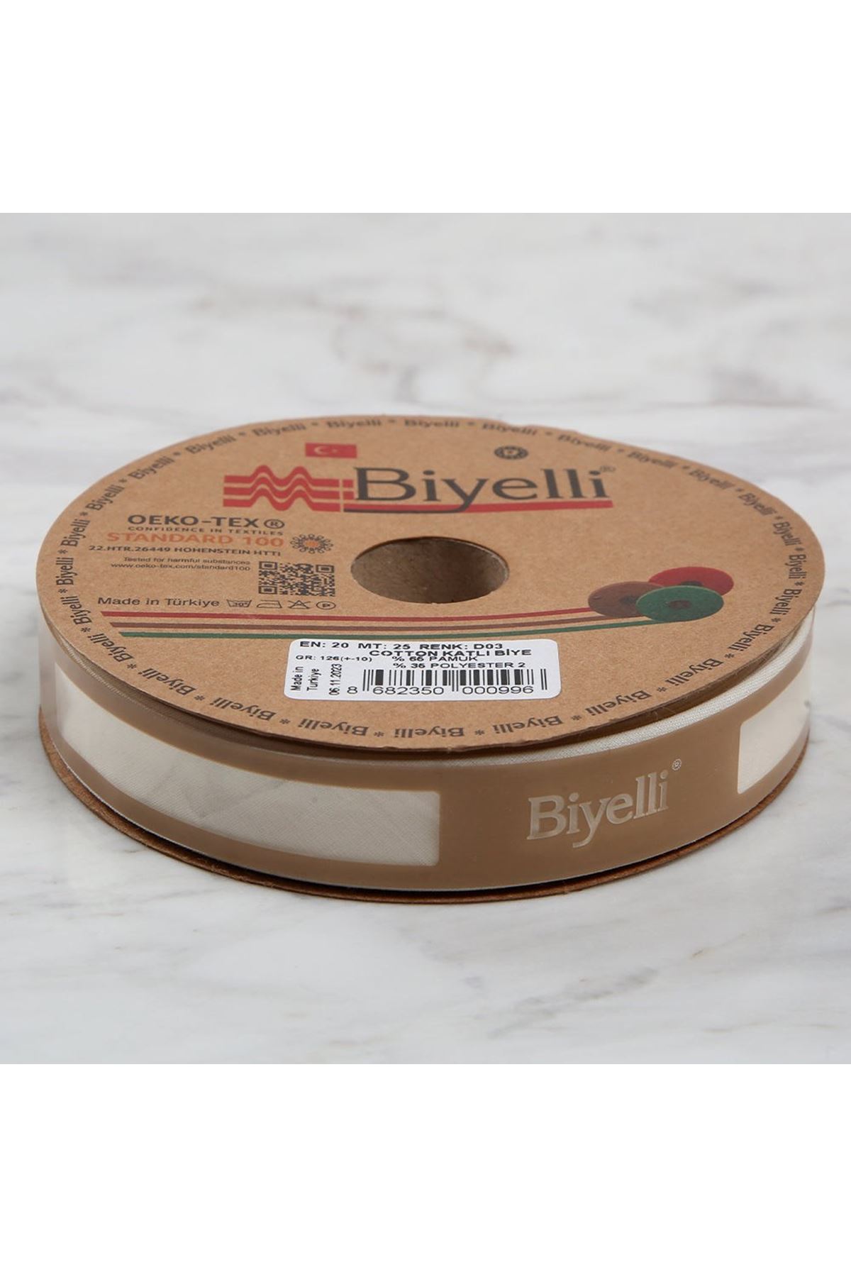 Loren Crafts Pamuk Katlı Biye Krem - D03