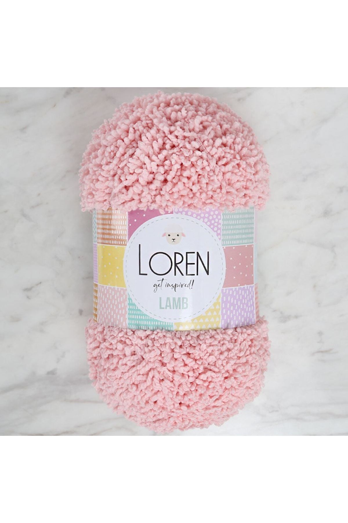 Loren Lamb Pembe El Örgü İpi - R079