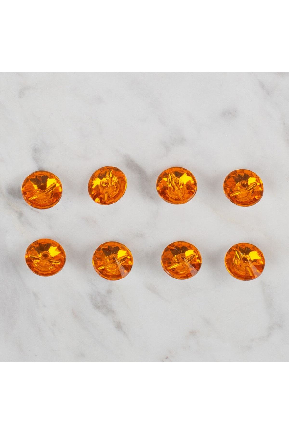 Loren Crafts turuncu 8 li düğme - 205