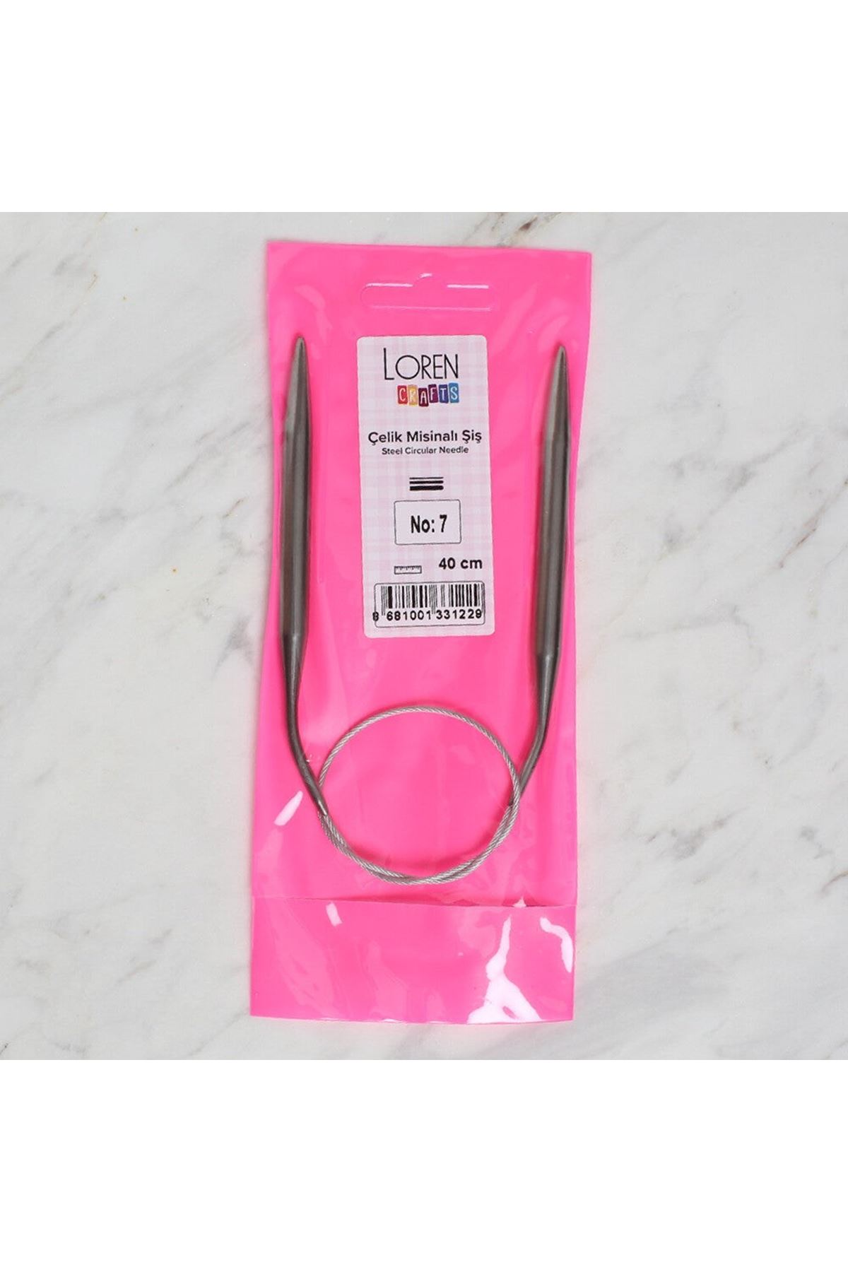 LOREN CRAFTS 7 MM ÇELİK MİSİNALI ŞİŞ  40 CM