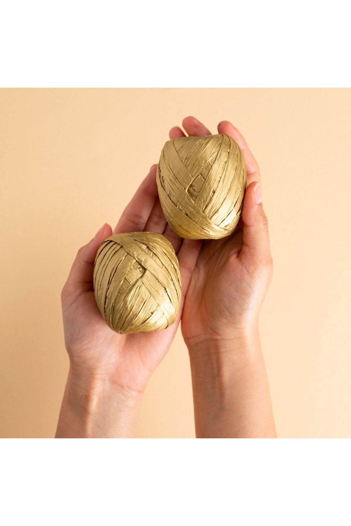 Loren Natural Raffia 30 gr Altın Kağıt İp