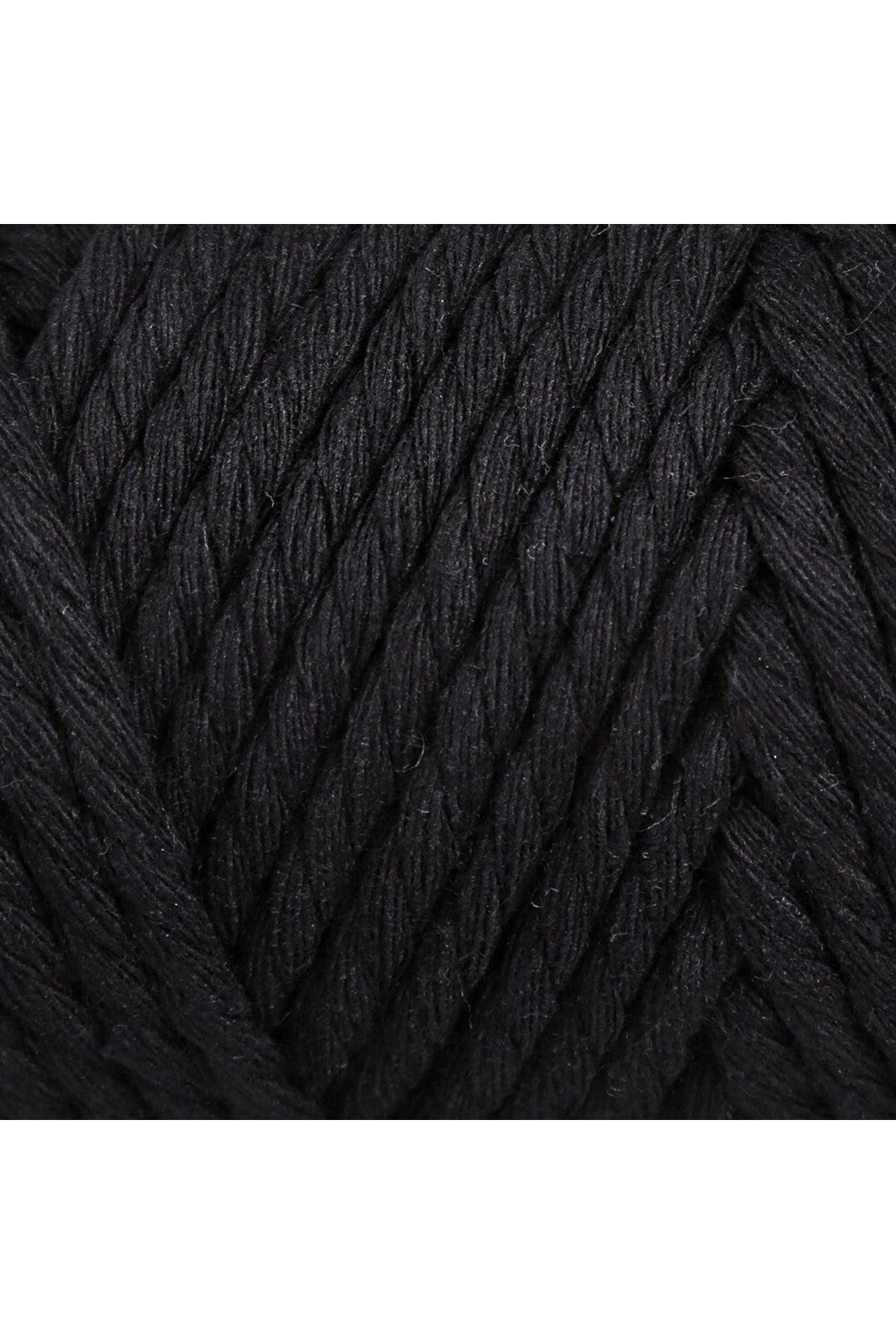 Loren Decor 3 Büküm Makrome İpi Siyah - L006