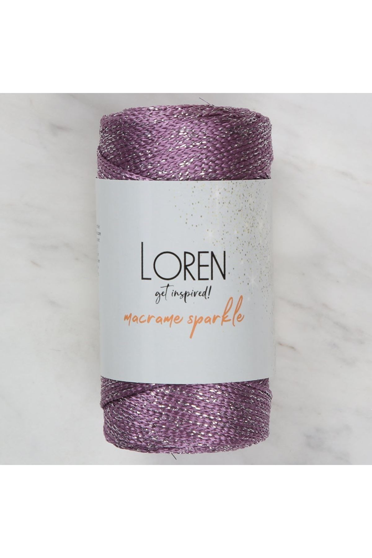 Loren Macrame Sparkle Simli Mor El Örgü İpi - RM 7