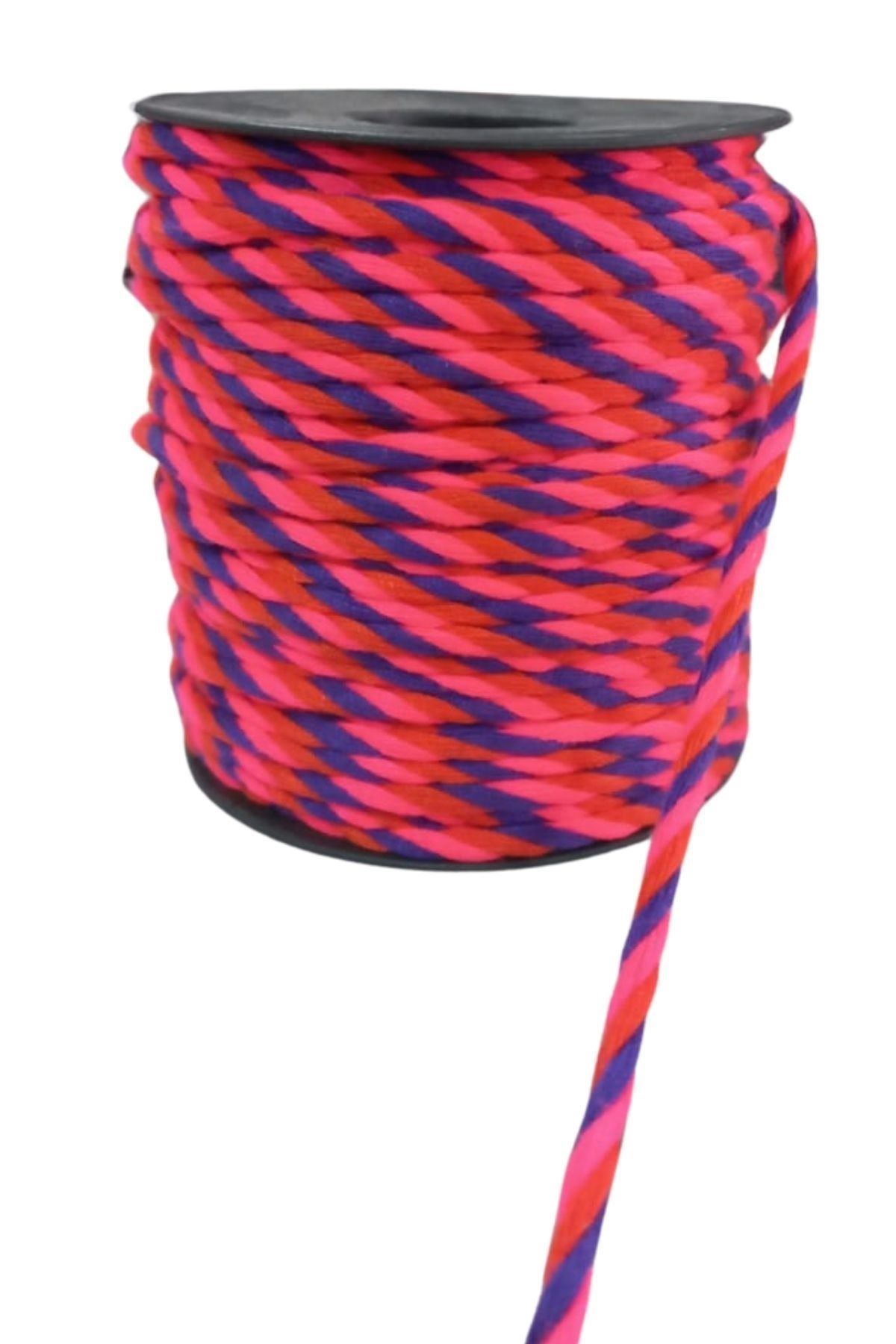 Bileklik İpi, Hediye Paketleme İpi, Şans, Bereket, Aşk, Şifa, Güç 10 Mm Pamuk  10 Metre Fuşya