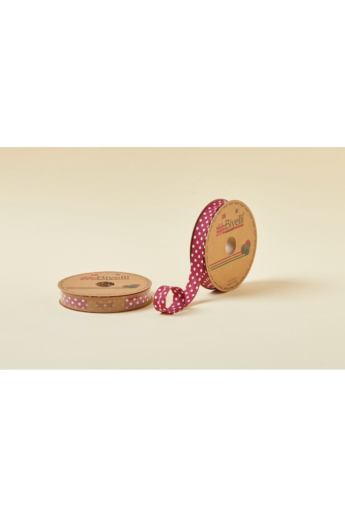 Biye Büyük Puanlı Katlı A11 Bordo 2 Cm 25 Metre %65 Koton %35 Polyester