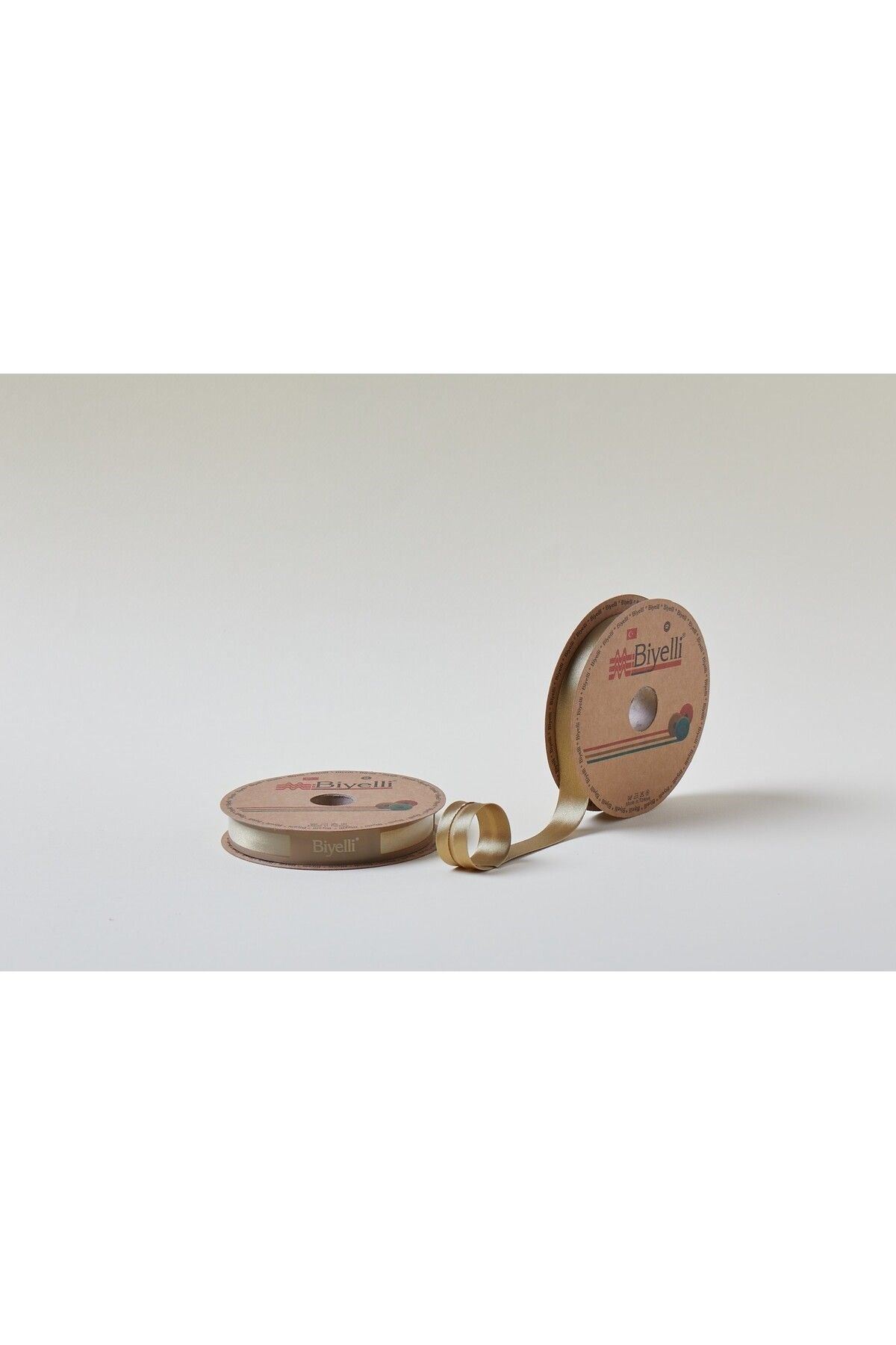 Biye Saten Katlı 035 Kahverengi 2 Cm 25 Metre %100 Polyester