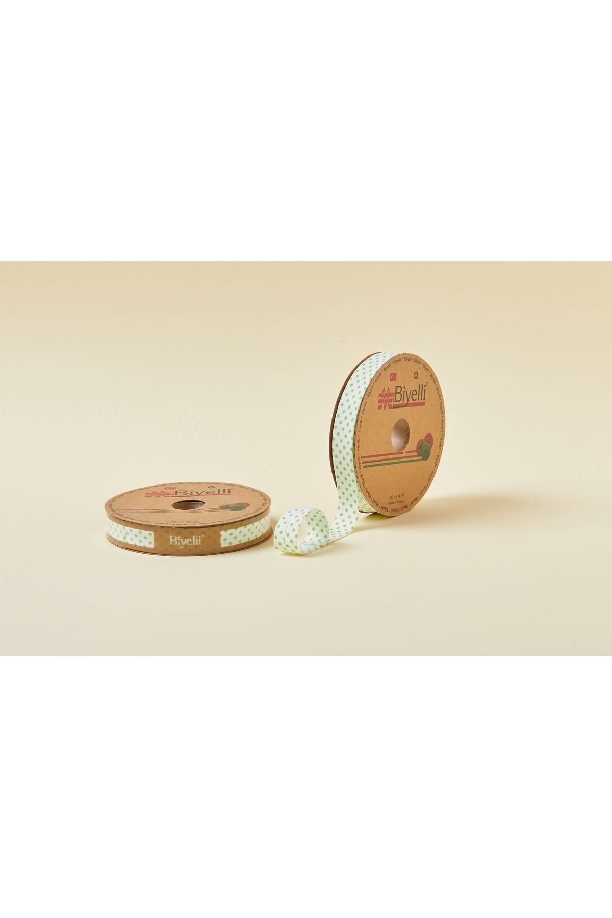 Biye Puanlı Katlı B05 Yeşil 2 Cm 25 Metre %65 Koton %35 Polyester