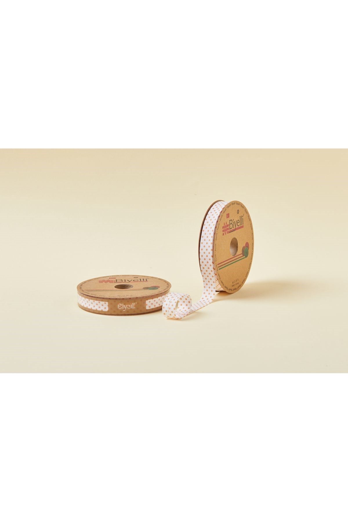 Biye Puanlı Katlı B06 Turuncu 2 Cm 25 Metre %65 Koton %35 Polyester