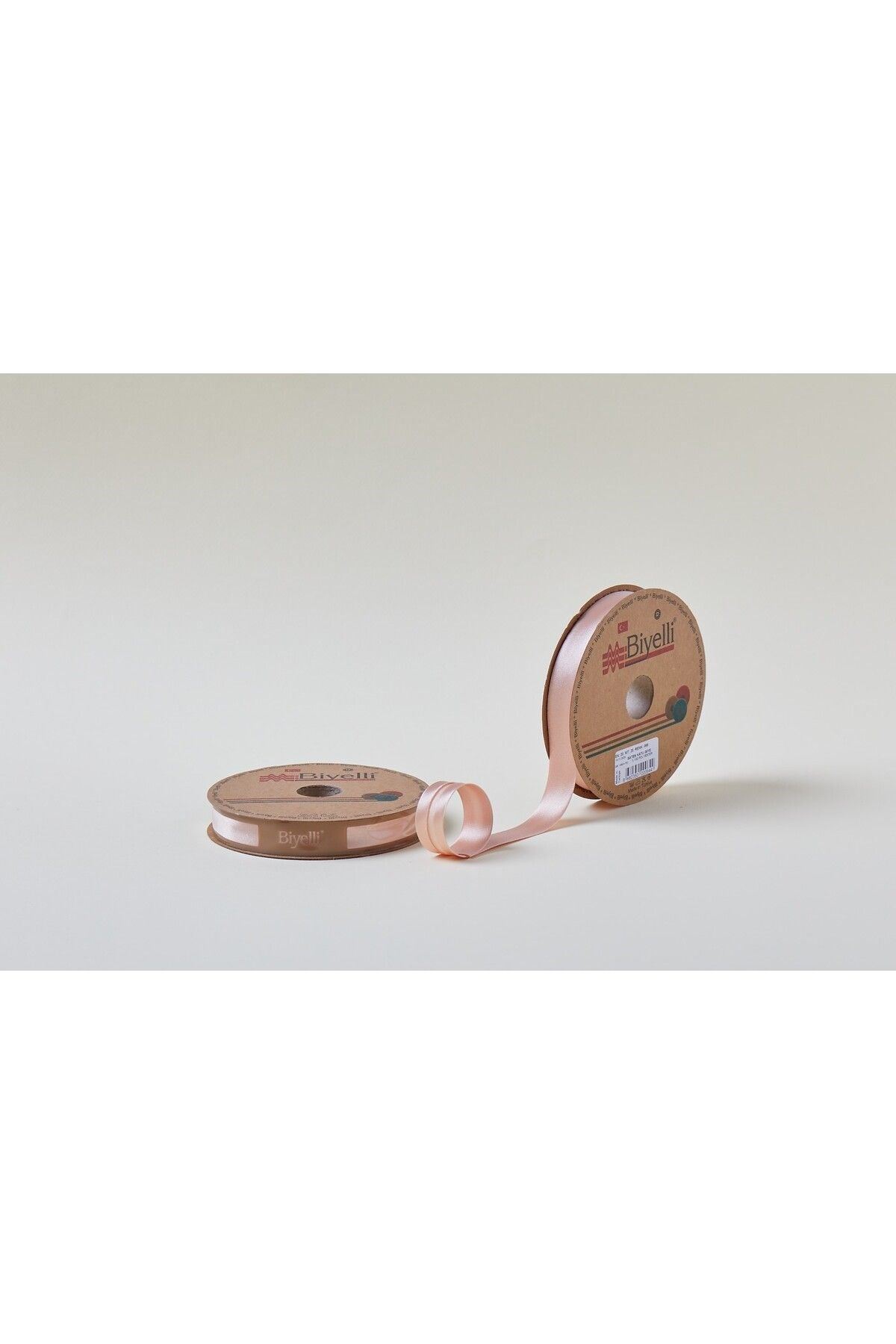 Biye Saten Katlı 065 Somon 2 Cm 25 Metre %100 Polyester