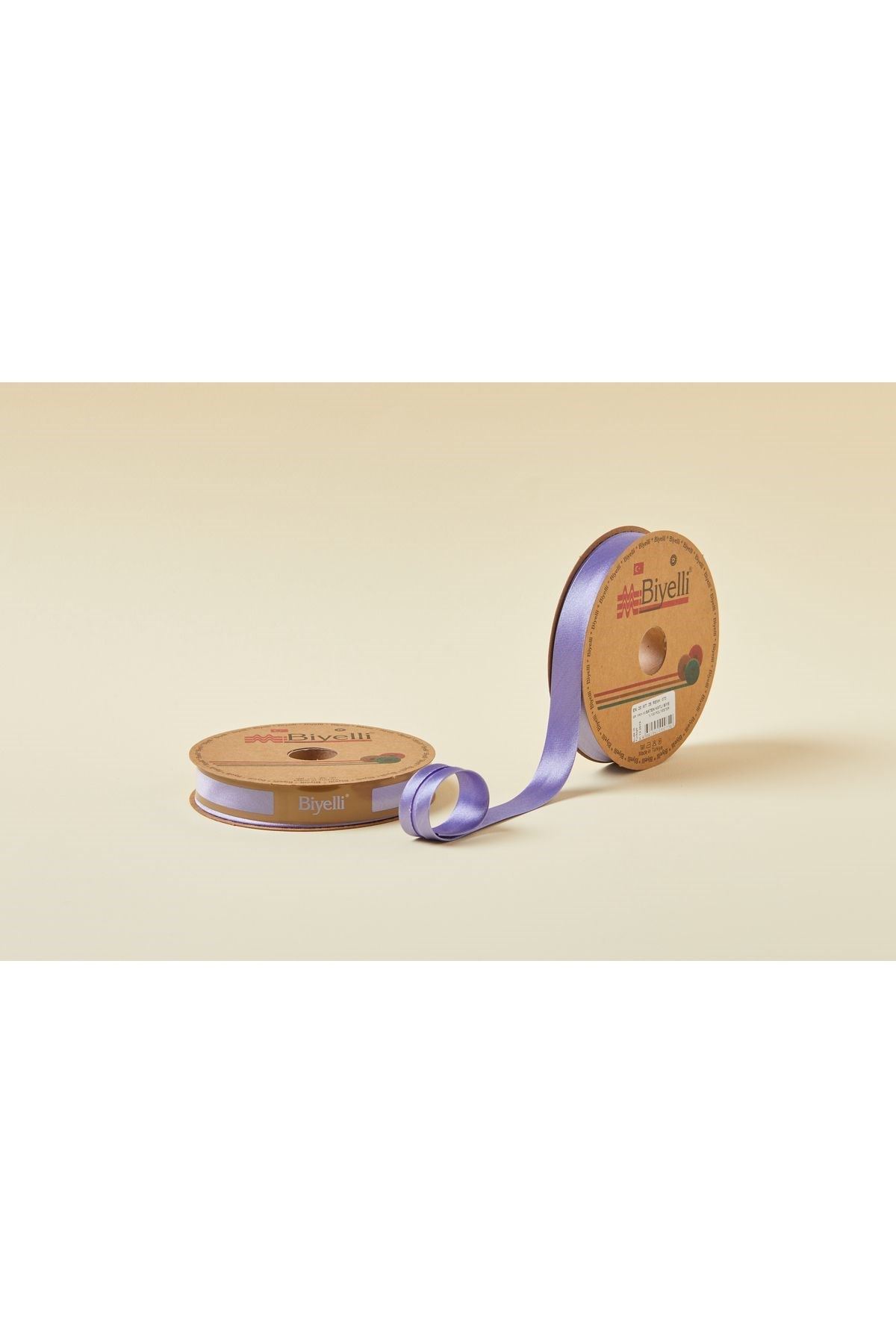 Biye Saten Katlı 073 Koyu Lila 2 Cm 25 Metre %100 Polyester