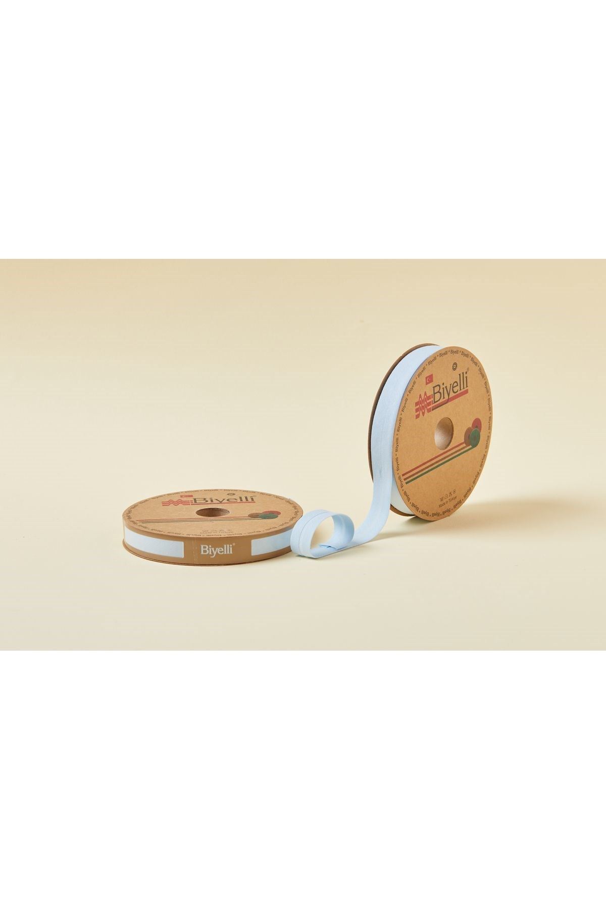 Biye Koton Katlı D53 Mavi 2 Cm 25 Metre %65 Koton %35 Polyester